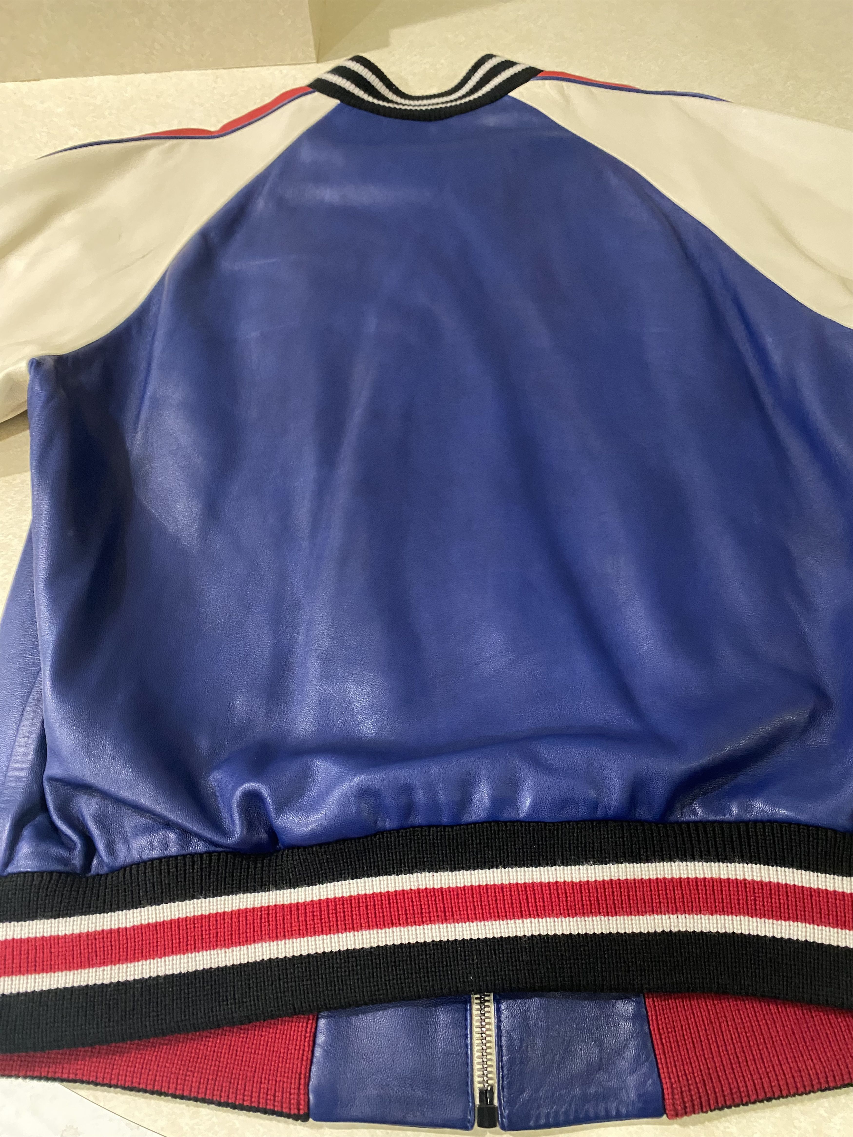 Gucci Gucci Leather Bomber Jacket with Bird and Pool Size US M / EU 48-50 / 2 - 3 Thumbnail