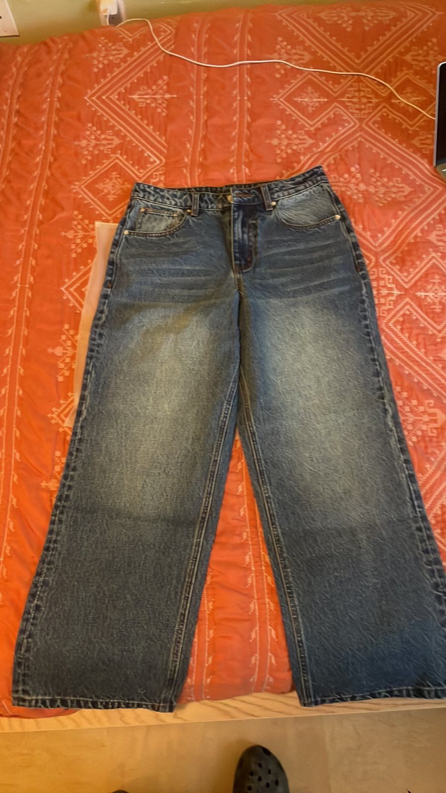Japanese Brand × Vintage 1/1 456(squid game) wide-leg acid wash baggy jeans Size US 32 / EU 48 - 2 Thumbnail