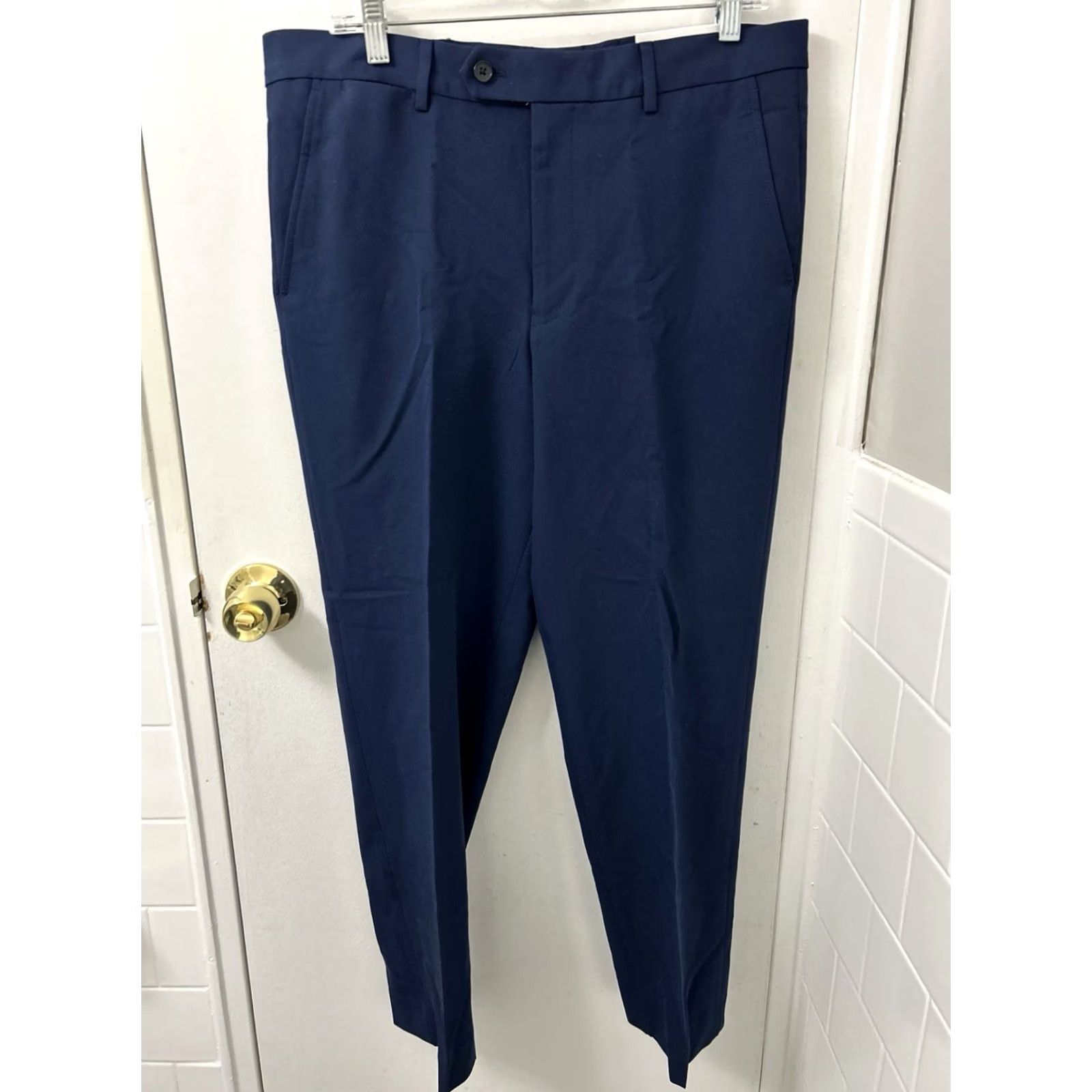 Nautica Nautica Performance Pants Mens 34x29 Blue Bi-Stretch Comfort Waistband Dress Pants Travel Business Size US 34 / EU 50 - 6 Thumbnail