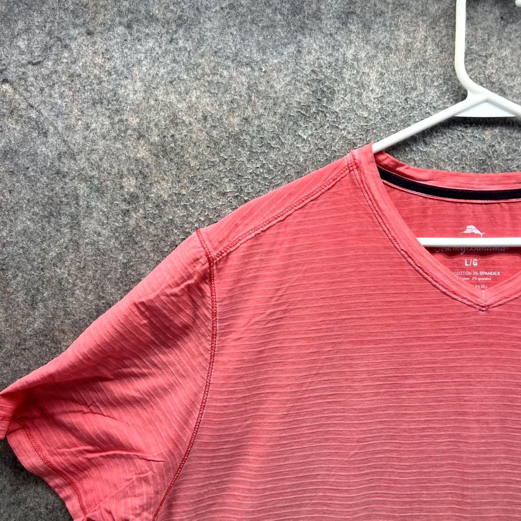 Tommy Bahama Tommy Bahama Shirt Mens Large Red Striped V Neck Tee Tagless Stretch Soft Shirt Mens L Red Striped V-Neck Tee Tagless Stretch Soft Size US L / EU 52-54 / 3 - 7 Thumbnail