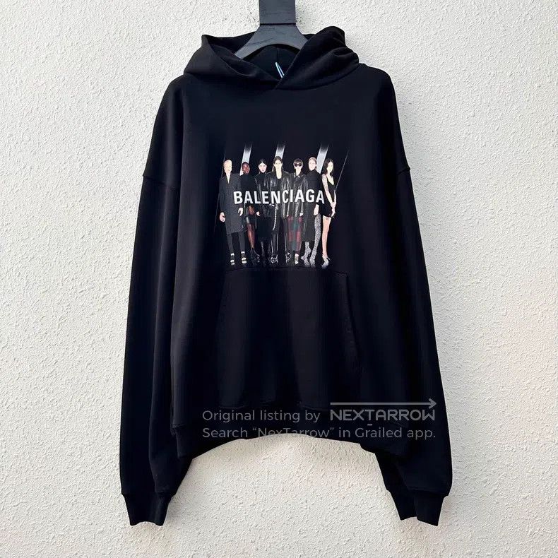 Balenciaga Balenciaga Black Silhouette Hoodie with Human Portrait Size US S / EU 44-46 / 1 - 1 Thumbnail