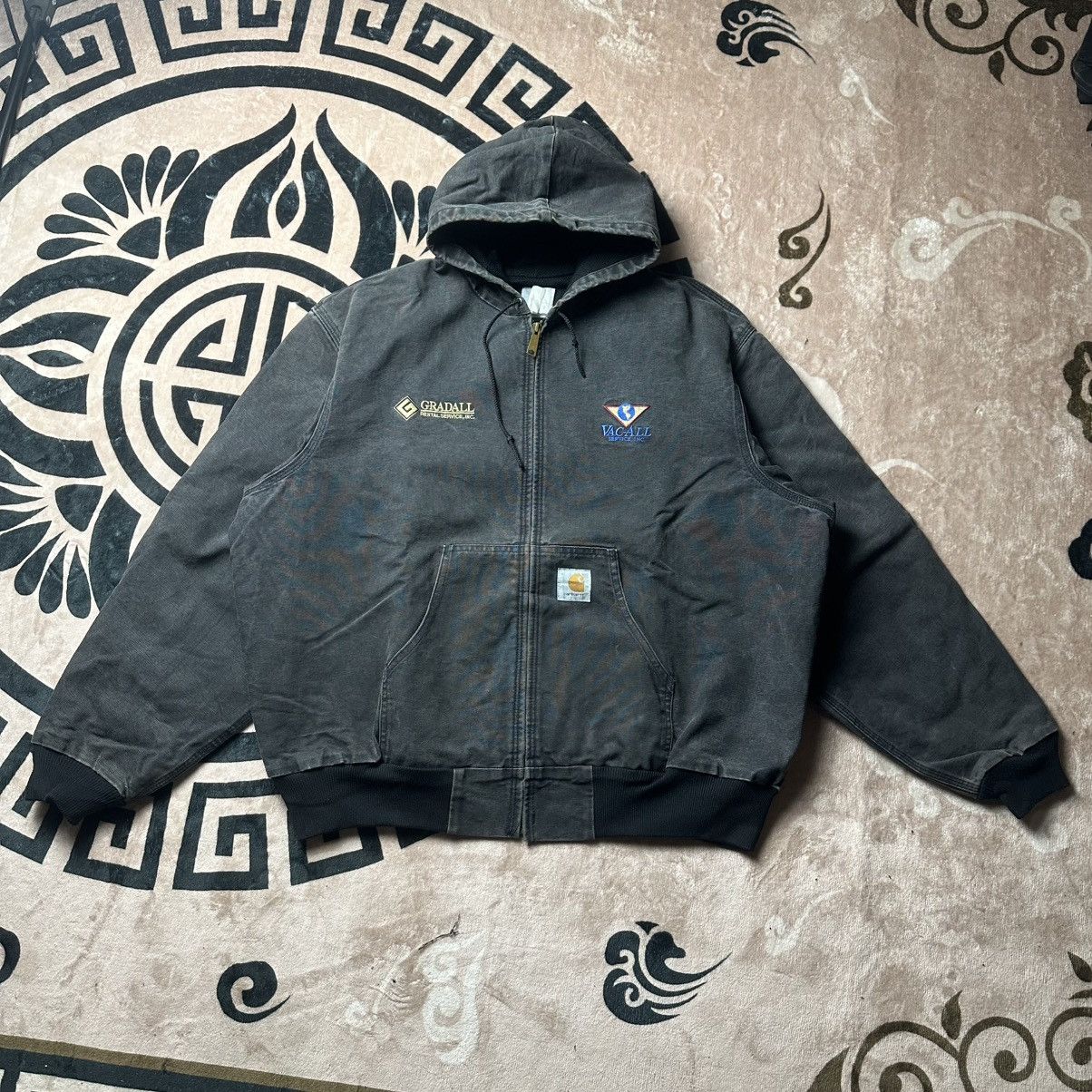 Carhartt Vintage Carhartt Hooded Jacket Faded Black Size US XXL / EU 58 / 5 - 2 Thumbnail