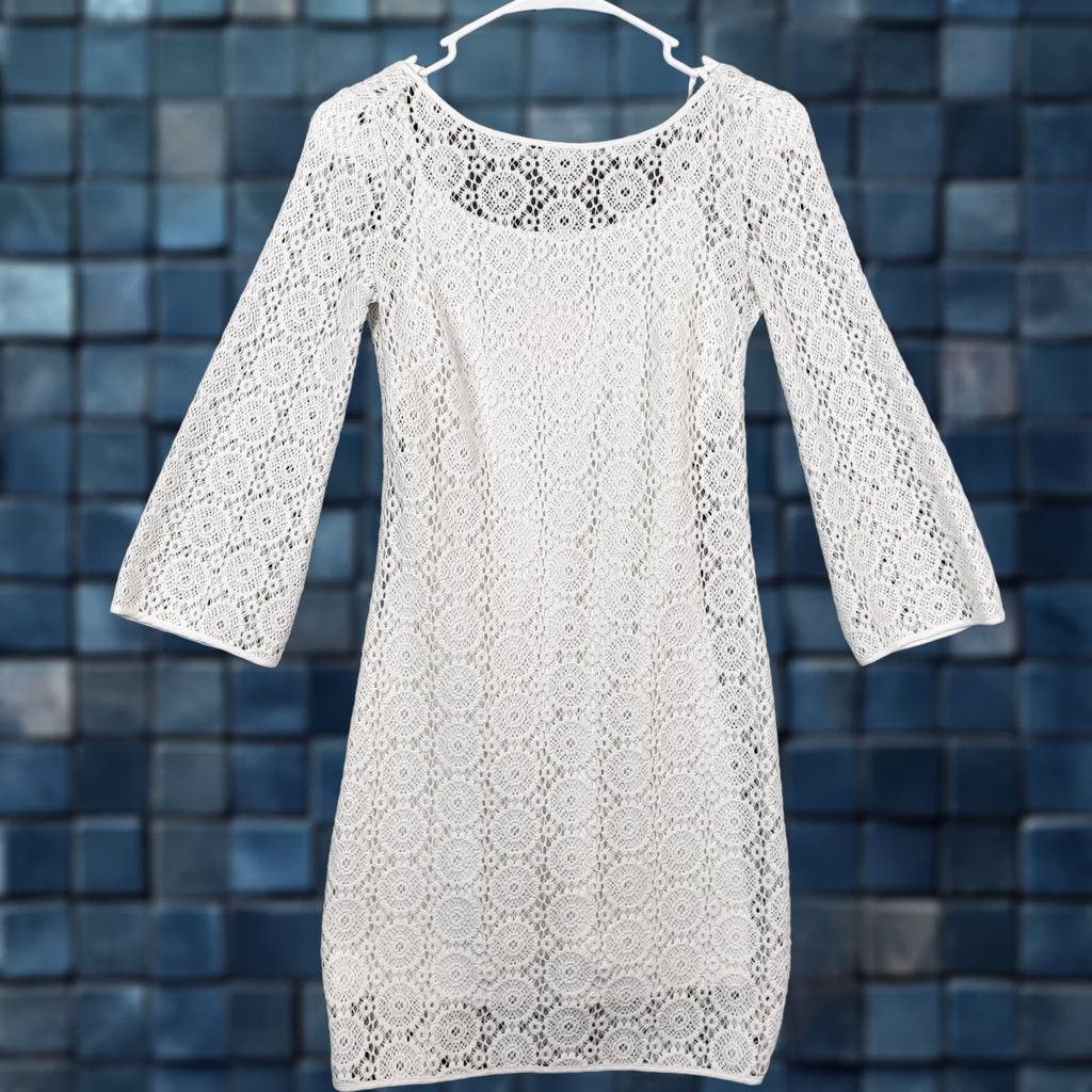 Lilly Pulitzer Lilly Pulitzer Women's Topanga White Lining Lace Dress XXS Dress White Lined Solid A-Line Casual XXS Womens Size XXS / US 00 / IT 34 - 1 Thumbnail