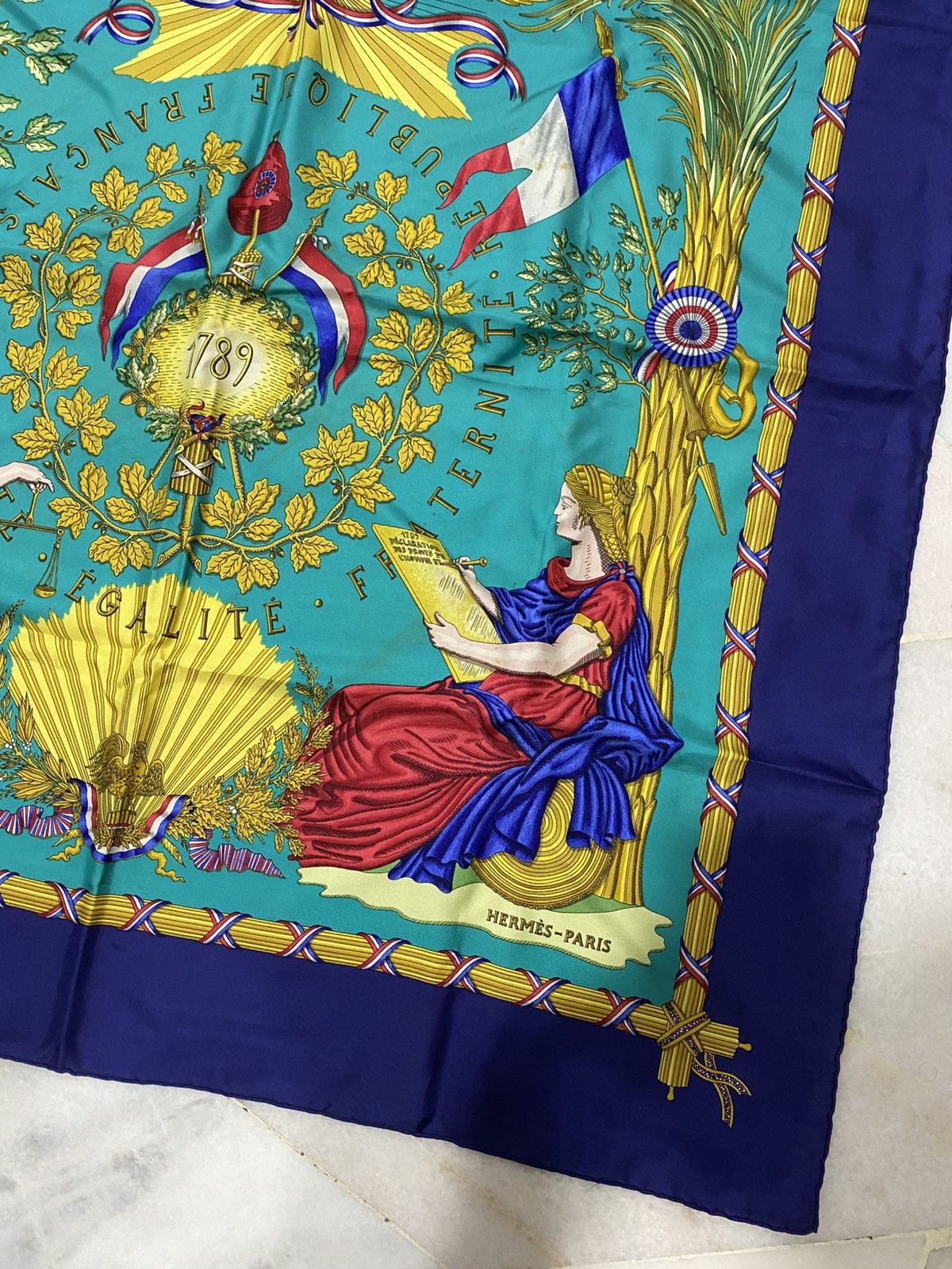 Hermes Vintage Hermes Scarf Masonic Symbols Silk Scarf Size ONE SIZE - 4 Thumbnail
