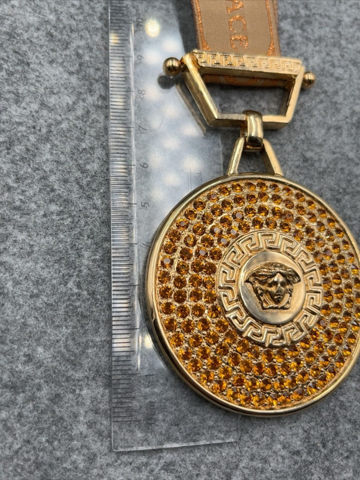 Versace Gianni Versace Crystal Medusa Necklace Size ONE SIZE - 9 Thumbnail
