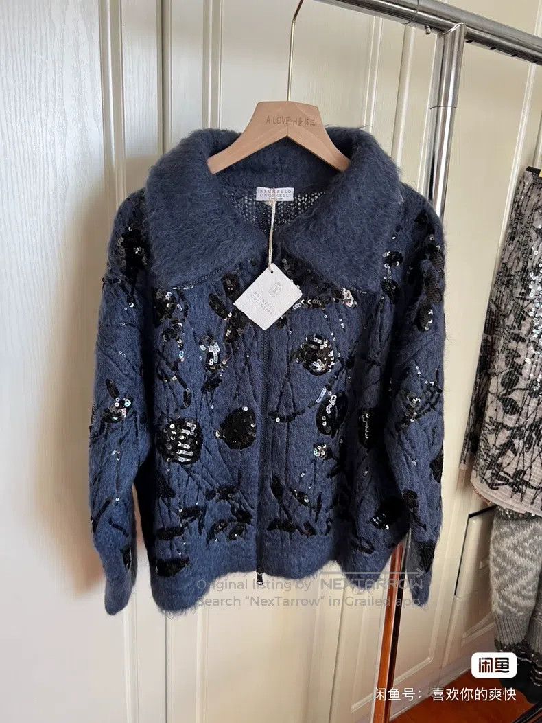 Brunello Cucinelli Brunello Cucinelli Mohair Sequin Flower Sweater Size M / US 6-8 / IT 42-44 - 2 Thumbnail