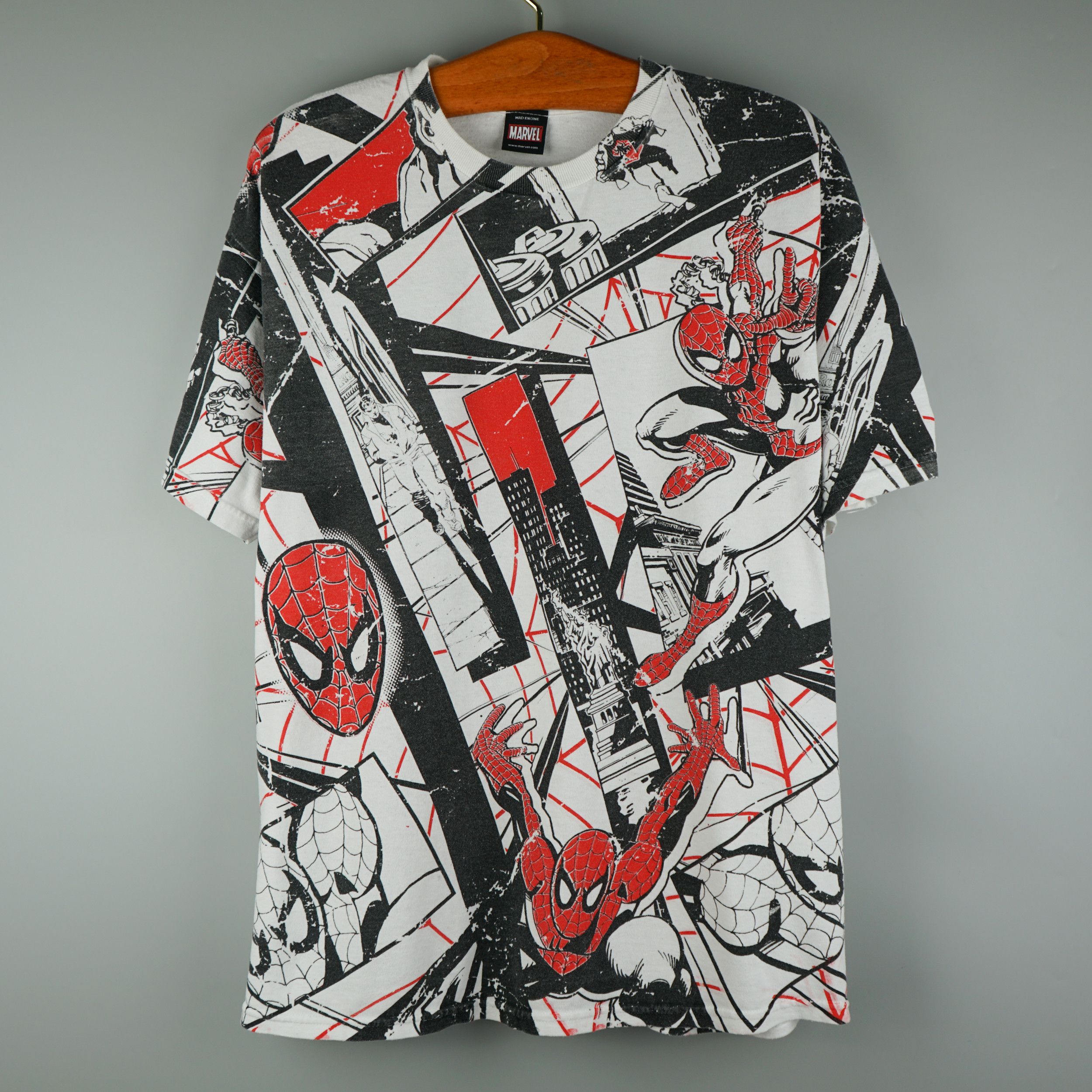 Mad Engine × Marvel Comics × Vintage Vintage 2000s Spider Man Marvel Comics Mad Engine T-Shirt Size US XXL / EU 58 / 5 - 1 Thumbnail