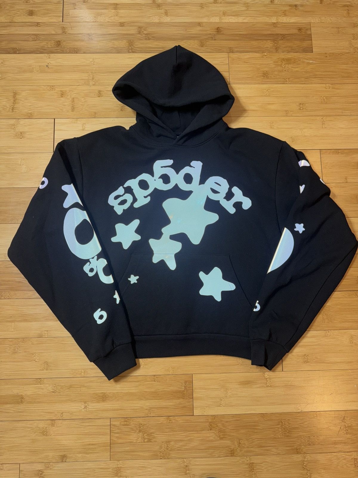 Sp5der Sp5der Reflective Beluga Hoodie Black - Size Small Size US S / EU 44-46 / 1 - 3 Thumbnail