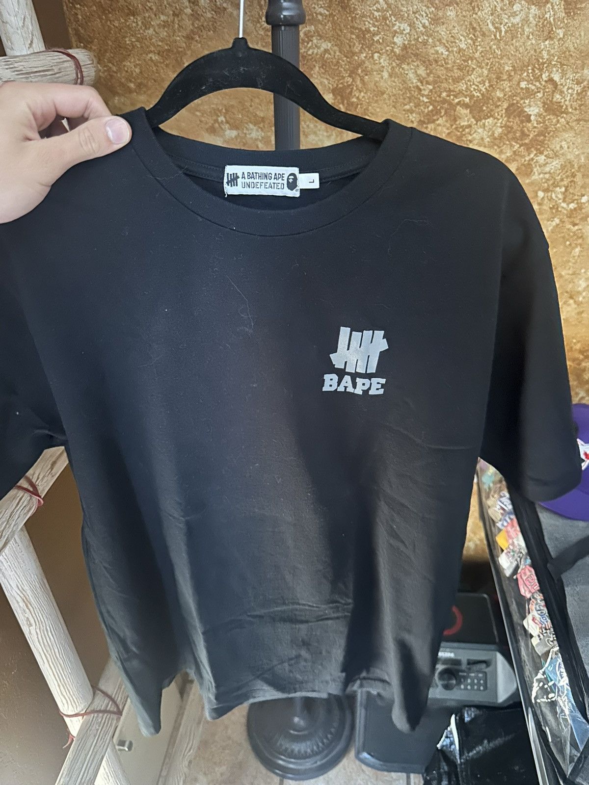 Bape × Undefeated Bape black undefeated collab t shirt Size US L / EU 52-54 / 3 - 1 Thumbnail