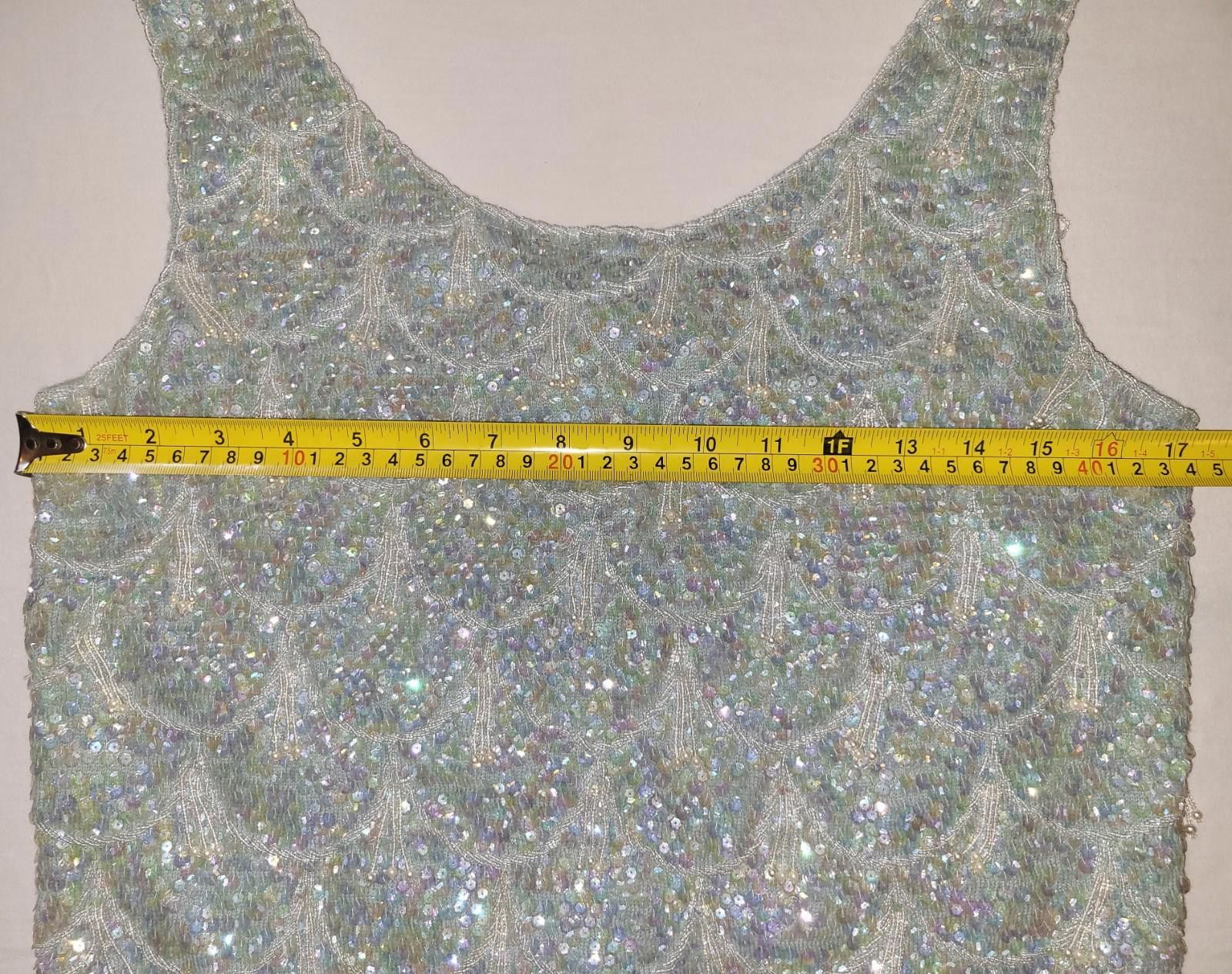 Designer 1950's vintage Harilela's women's blue tanktop Size M / US 6-8 / IT 42-44 - 4 Thumbnail