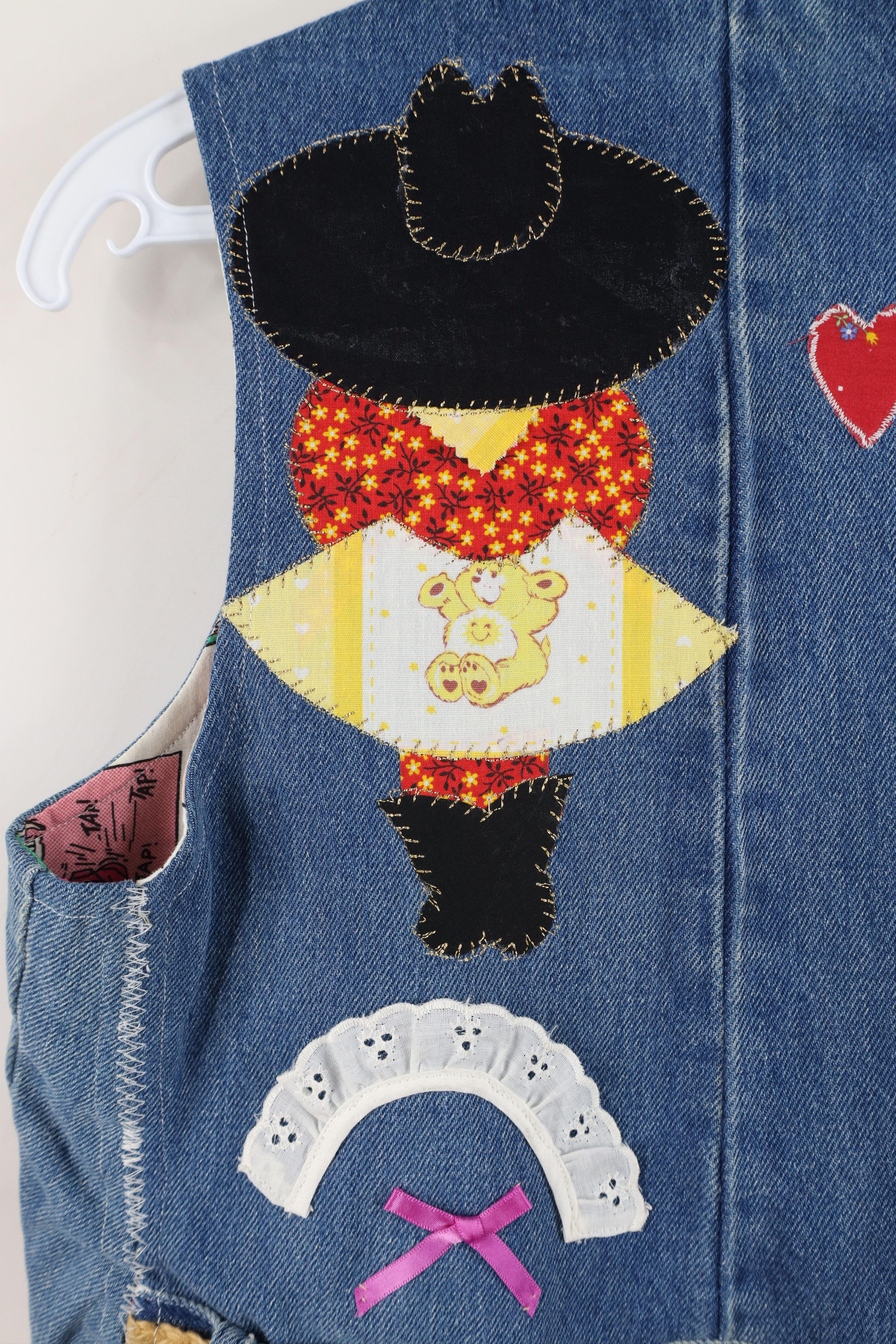 Vintage Vintage 90s Streetwear Comic Denim Jean Vest Jacket Blue Size S / US 4 / IT 40 - 12 Thumbnail