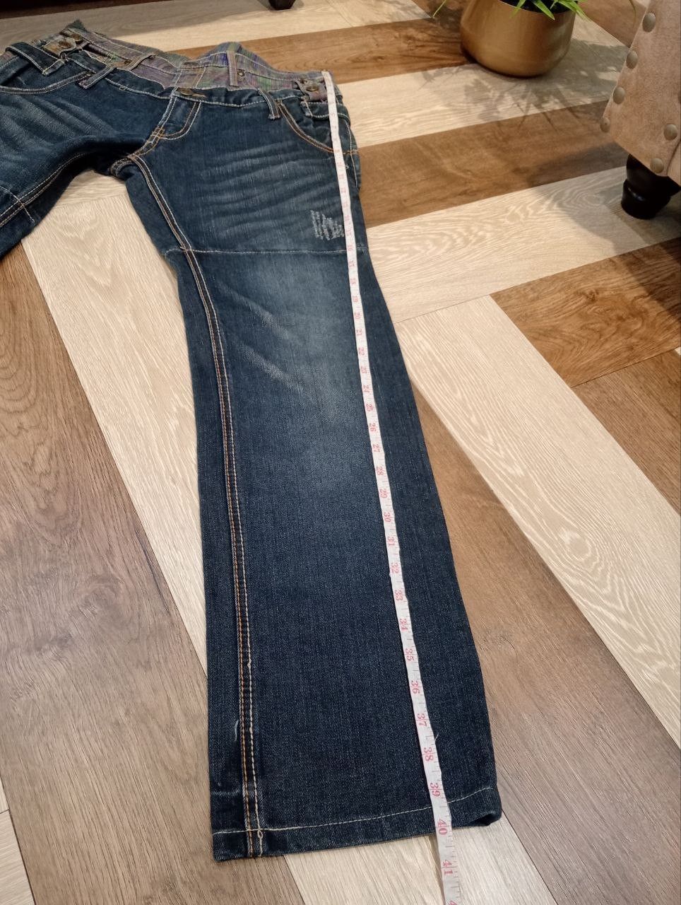 Japanese Brand JAPANESE DOUBLE WAIST BLUE DENIM PANTS Size US 33 - 18 Thumbnail
