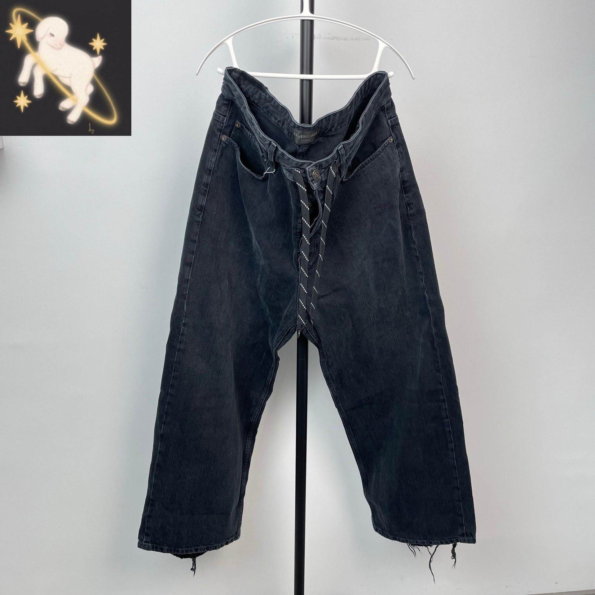 Balenciaga Balenciaga Black Denim Jeans XXS Men Size US 26 / EU 42 - 1 Thumbnail