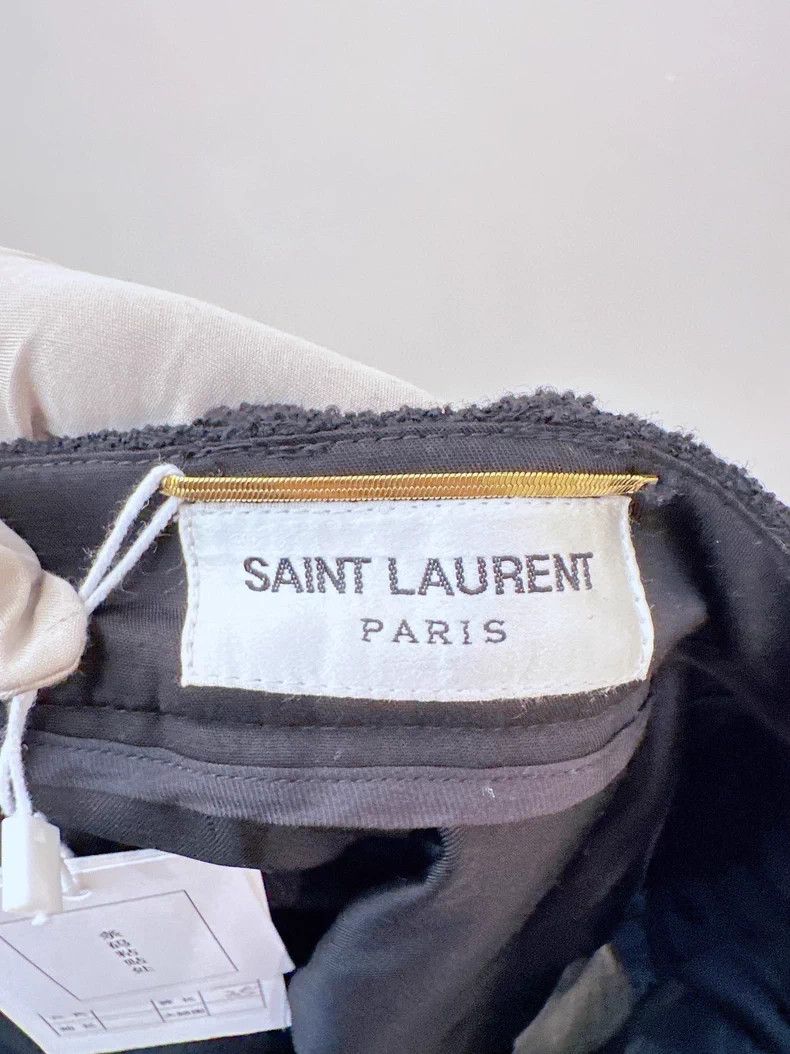 Saint Laurent Paris Saint Laurent Paris Black wavy shorts Size 39" - 3 Thumbnail
