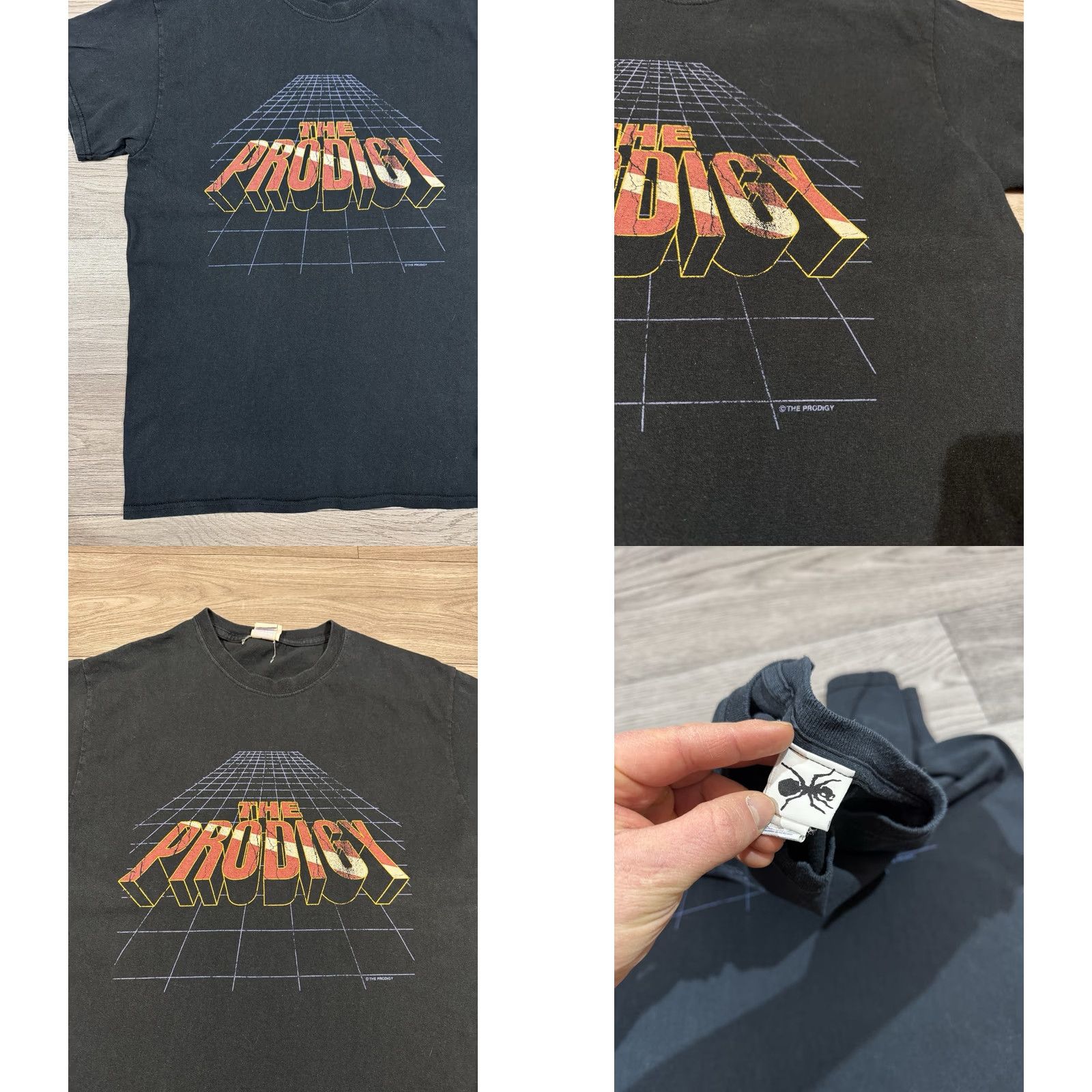 Gildan VINTAGE The Prodigy Logo Band T-shirt Black Adult M Logo Men Shirt Short Sleeve Size M Black Band Music Rock Mens Size US M / EU 48-50 / 2 - 8 Thumbnail