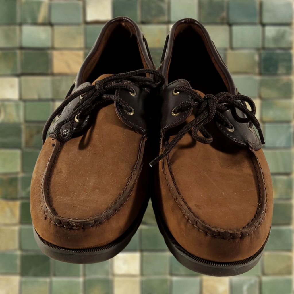 Sperry Sperry Top-Siders Suede Leather Two-Tone Brown Loafers Mens 12 Size US 12 / EU 45 - 1 Thumbnail