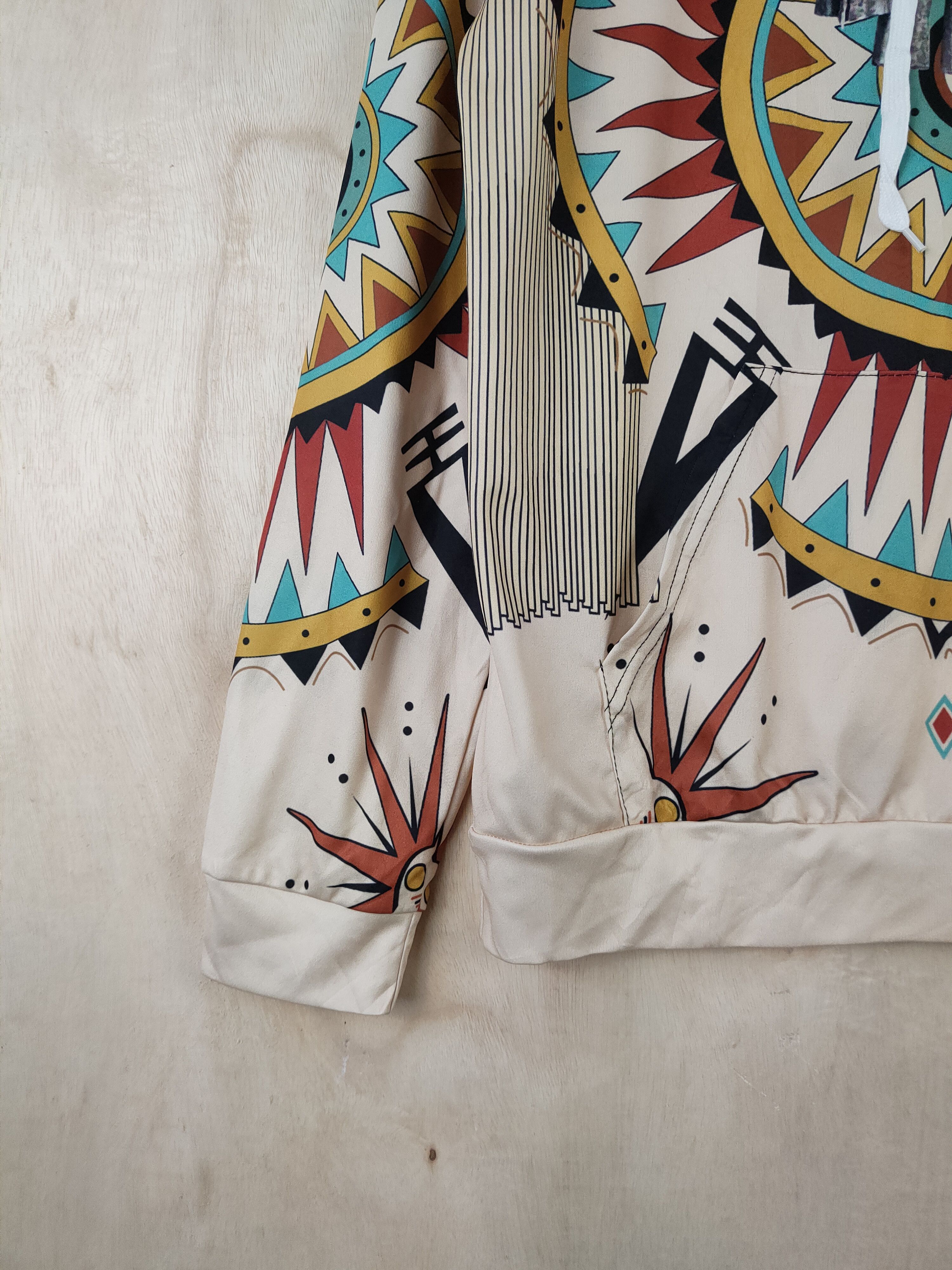 Japanese Brand Japan printed navajo art Hoodie thin Sweatshirts #S2479 Size US L / EU 52-54 / 3 - 4 Thumbnail
