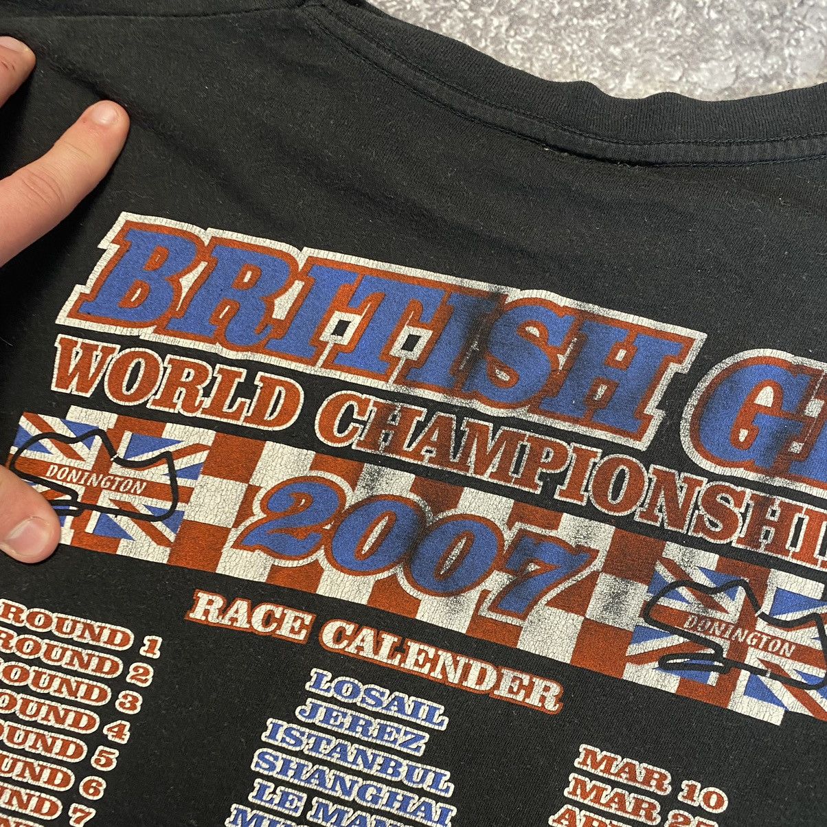 NASCAR Vintage Donington British World championship 2007 racing te Size US M / EU 48-50 / 2 - 17 Thumbnail