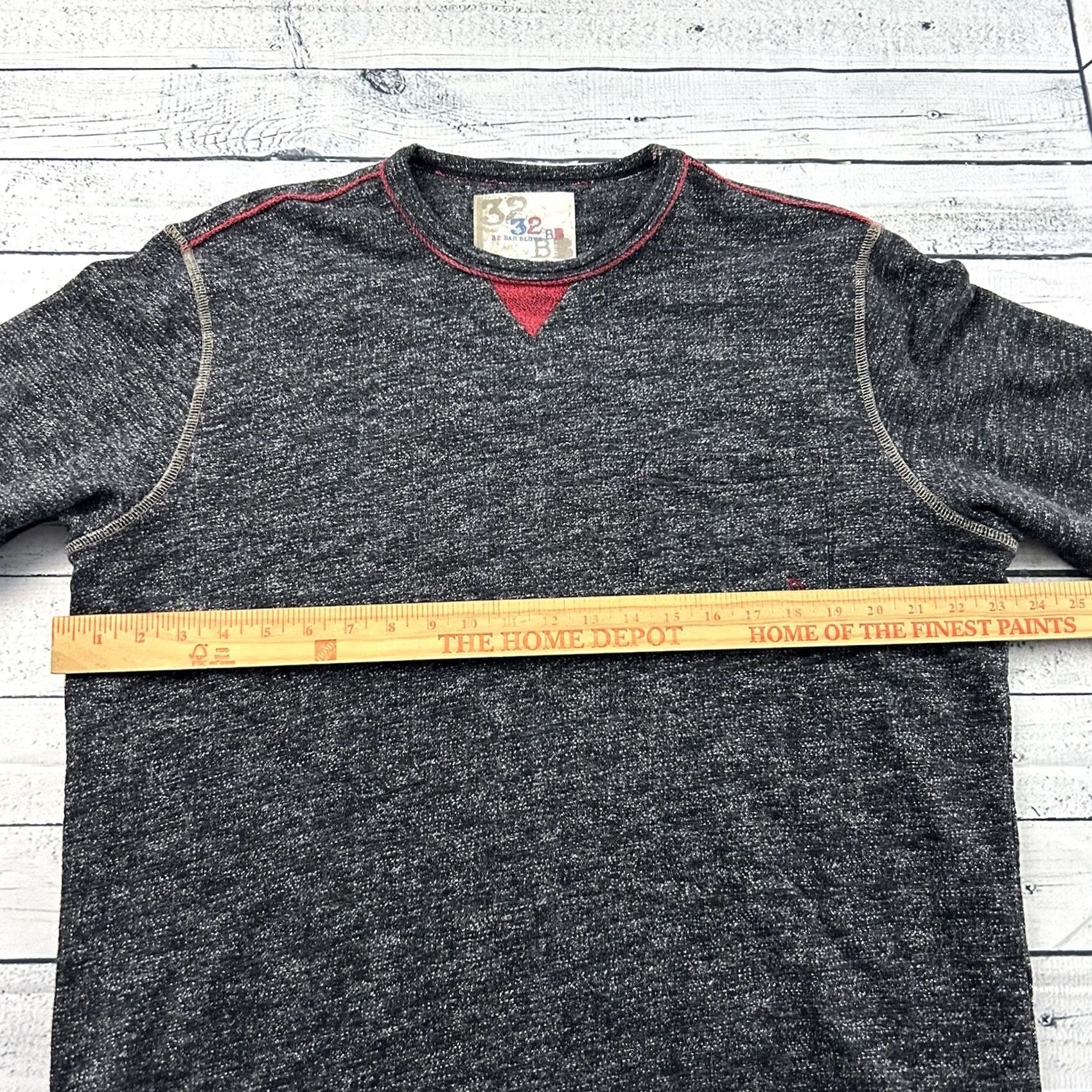 Vintage 32 Bar Blues Sweatshirt Pullover Pocket Mens Large Black Shirt Size US L / EU 52-54 / 3 - 5 Thumbnail