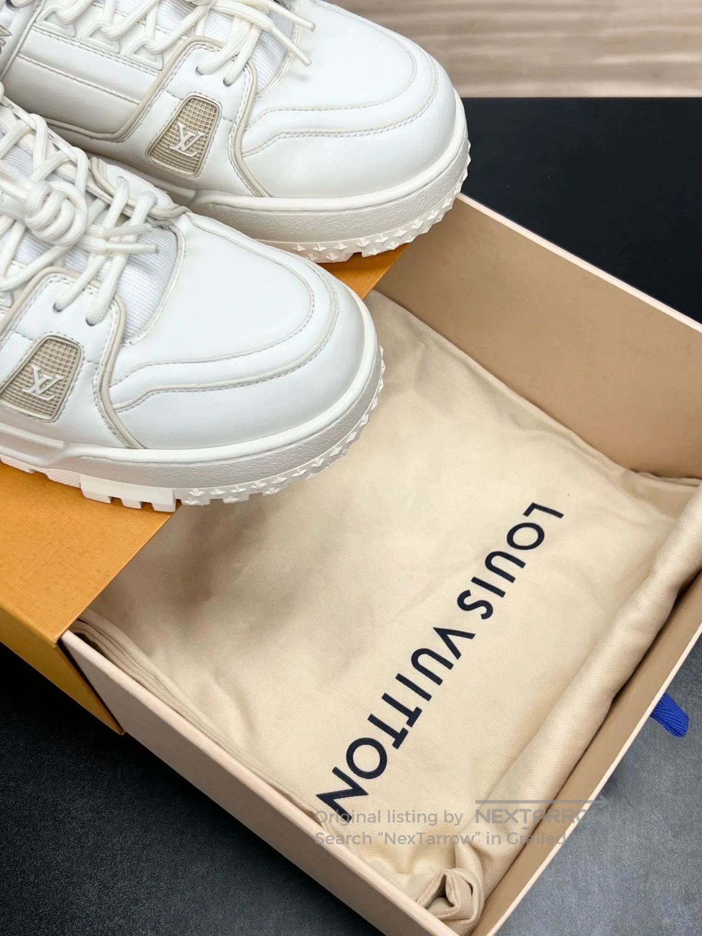 LV Trainer Maxi White Sneakers UK5.
