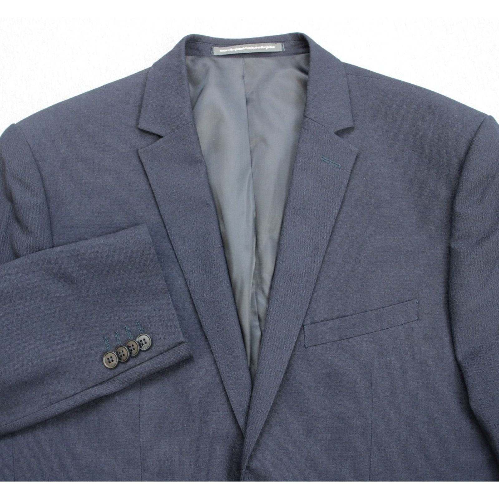 H&M H&M Blazer Mens 42R Blue Slim Fit 2 Button Single Breast Size 42R - 1 Thumbnail