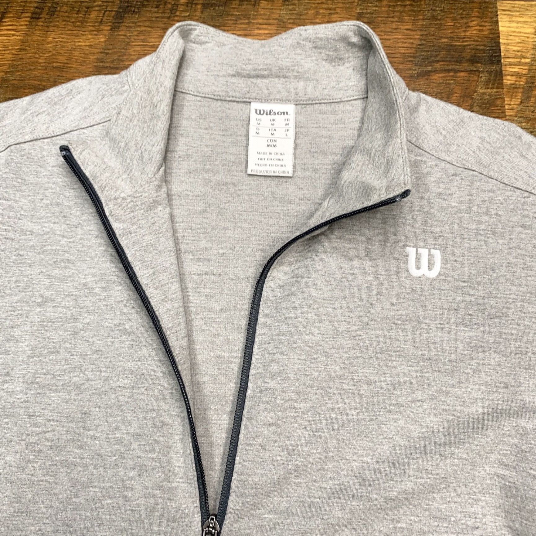 Wilson Wilson Jacket Mens Regular Size M Gray Full Zip Activewear Winter Sports Short Sleeve Long Sleeve Cotton Blend Size US M / EU 48-50 / 2 - 4 Thumbnail