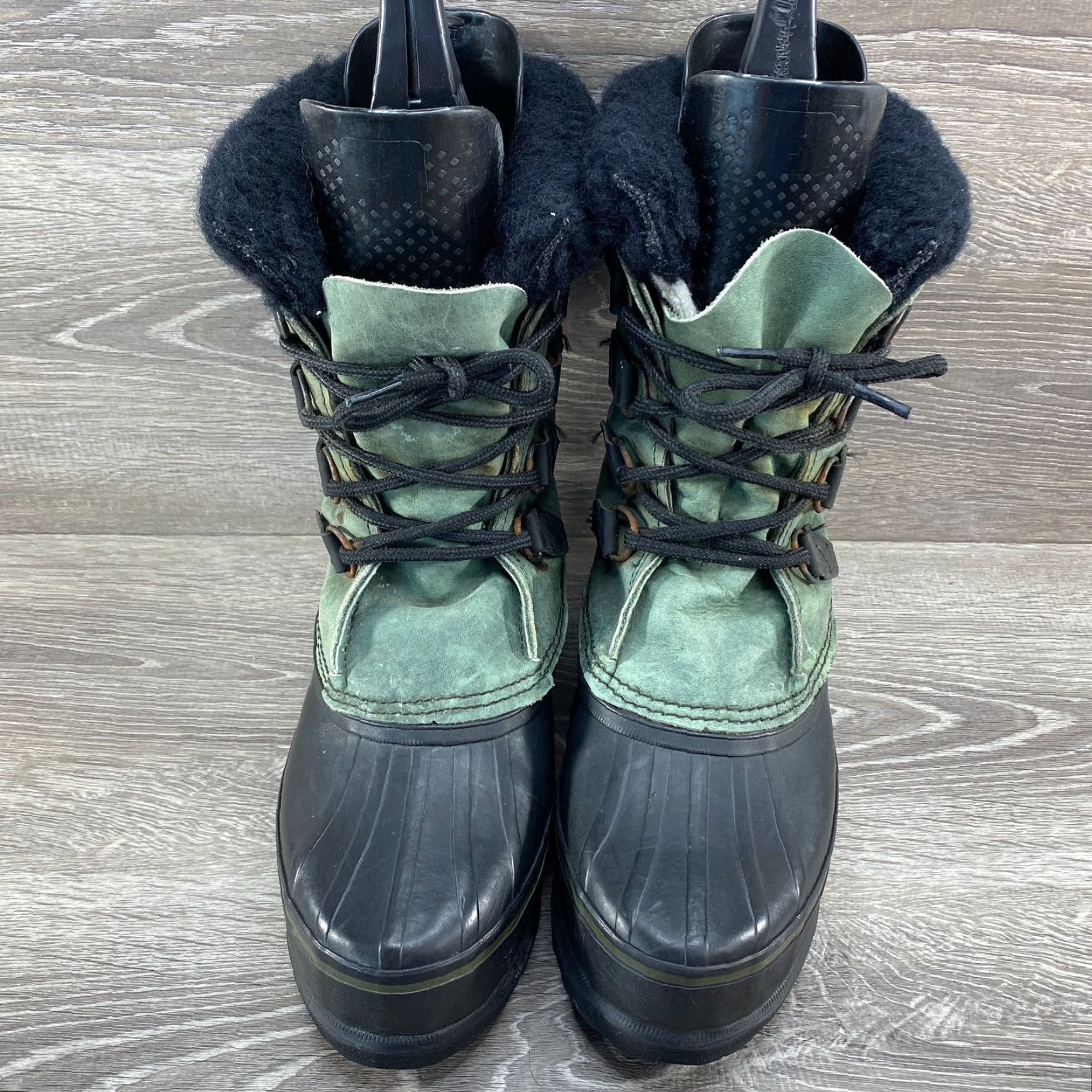 SOREL VINTAGE Sorel Alpine Green Kaufman Canada Insulated Winter Leather Rubber Duck Boots 9 Size US 9 / IT 39 - 3 Thumbnail