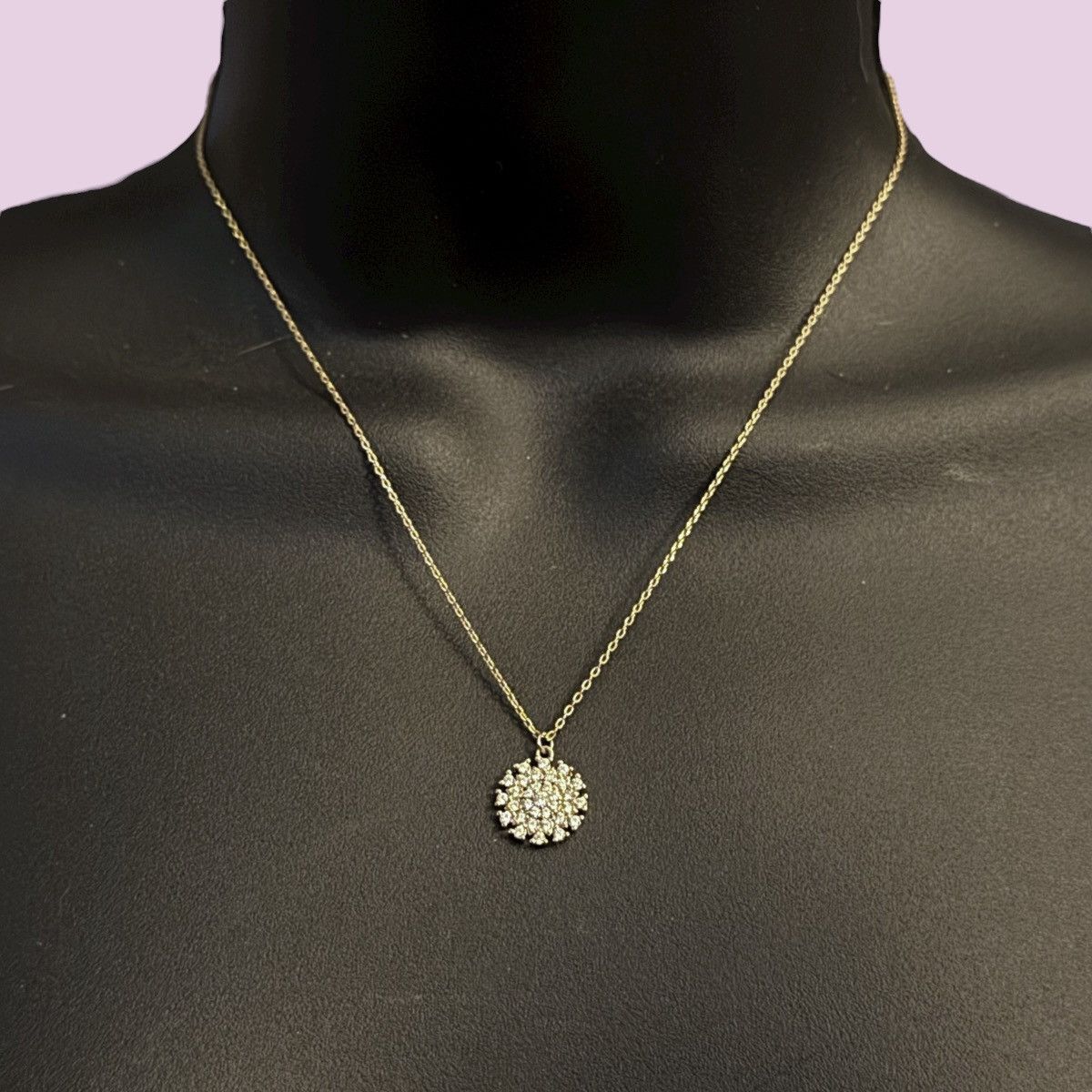 Other Dainty gold tone pave snowflake pendant necklace Size ONE SIZE - 1 Thumbnail