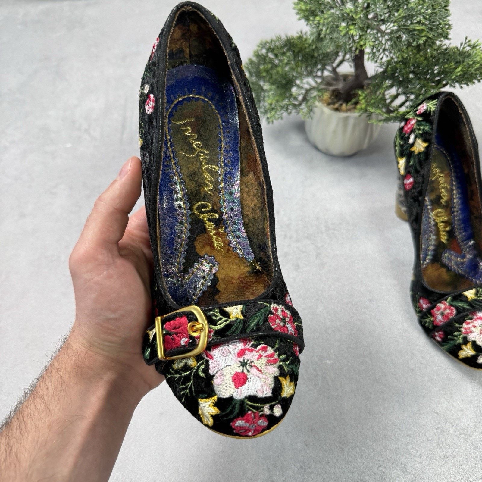 Vintage Irregular Choice Men Floral Heels Avant Garde Pumps 39 Us 9 Size US 9 / IT 39 - 7 Thumbnail