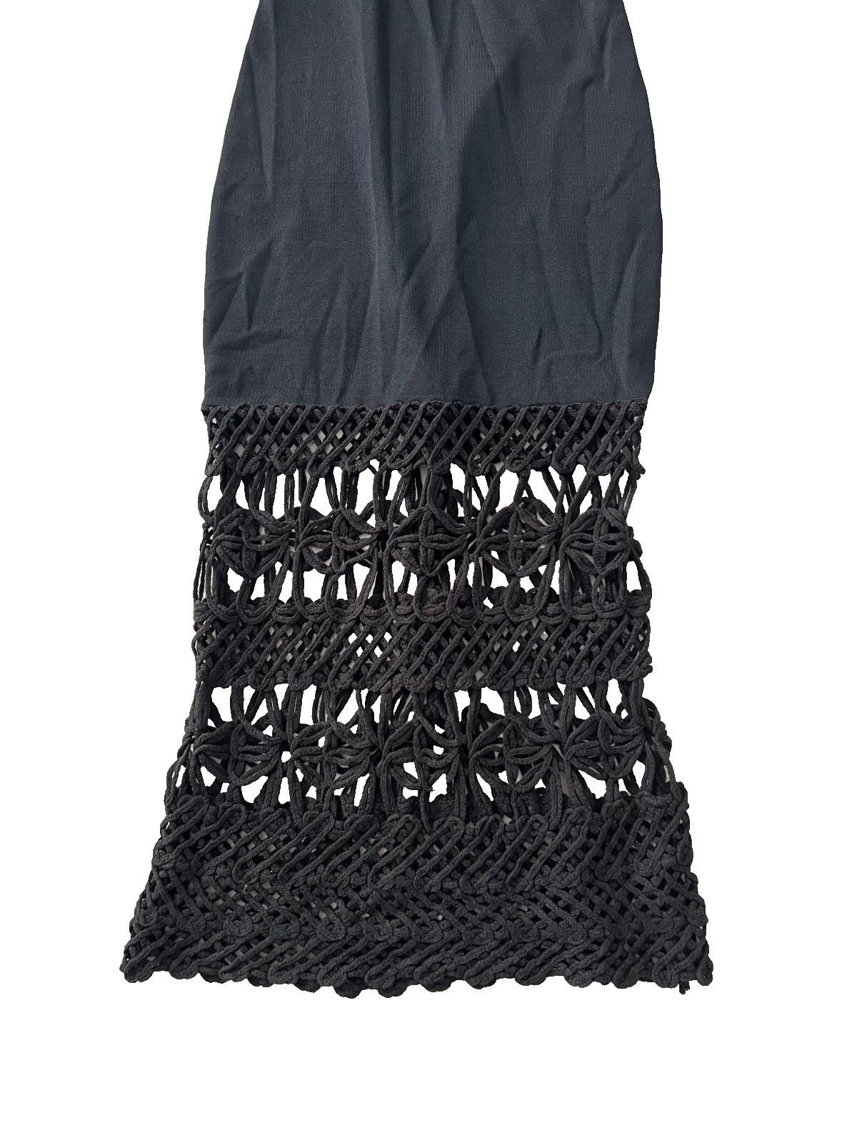 Ronny Kobo Torn by Ronny Kobo Nina Crochet Dress Black ( M ) Size M / US 6-8 / IT 42-44 - 6 Thumbnail