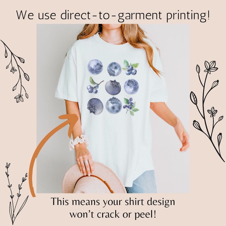 Designer Blueberries Baby Tee Size M / US 6-8 / IT 42-44 - 2 Thumbnail
