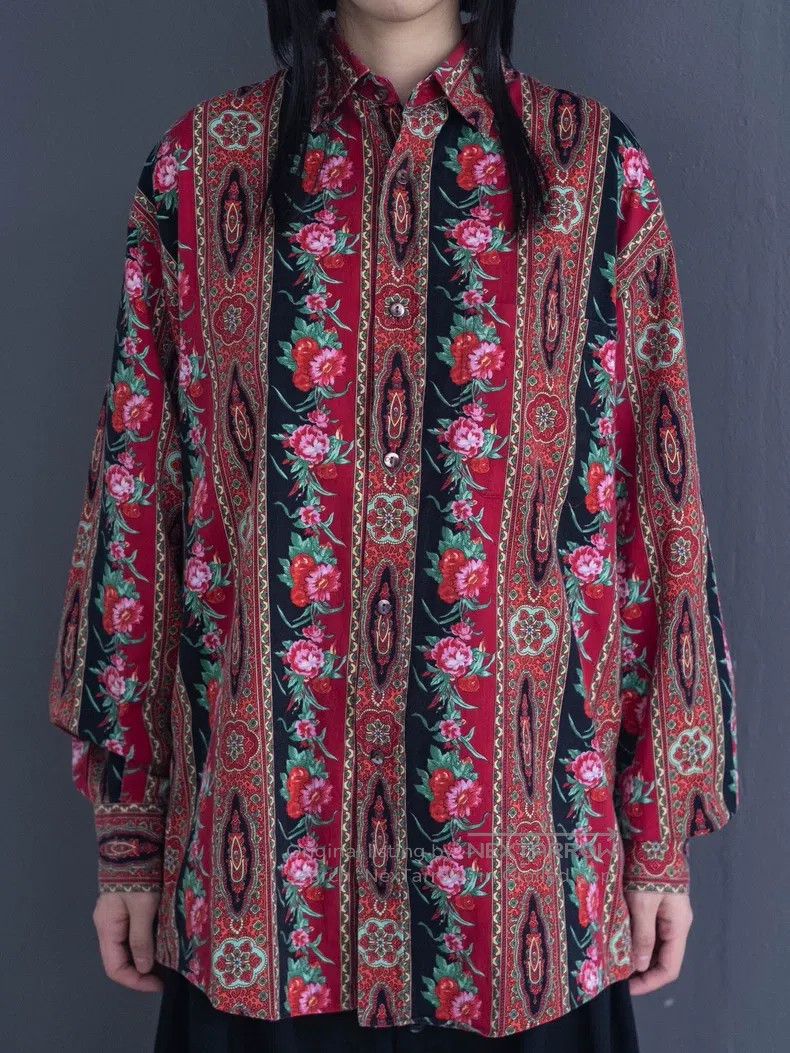 Kenzo Kenzo Men's floral ethnic style shirt Size US M / EU 48-50 / 2 - 2 Thumbnail