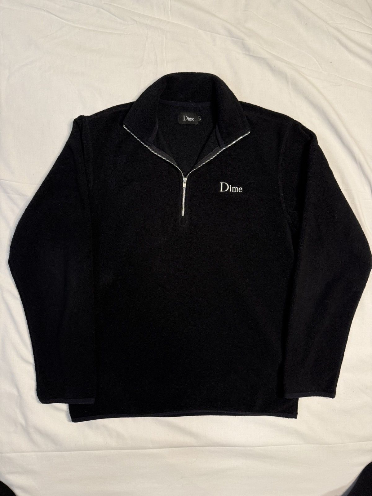 Dime Dime Mtl Skateboards Black 1/4 Zip Fleece Sweater Size US S / EU 44-46 / 1 - 1 Thumbnail