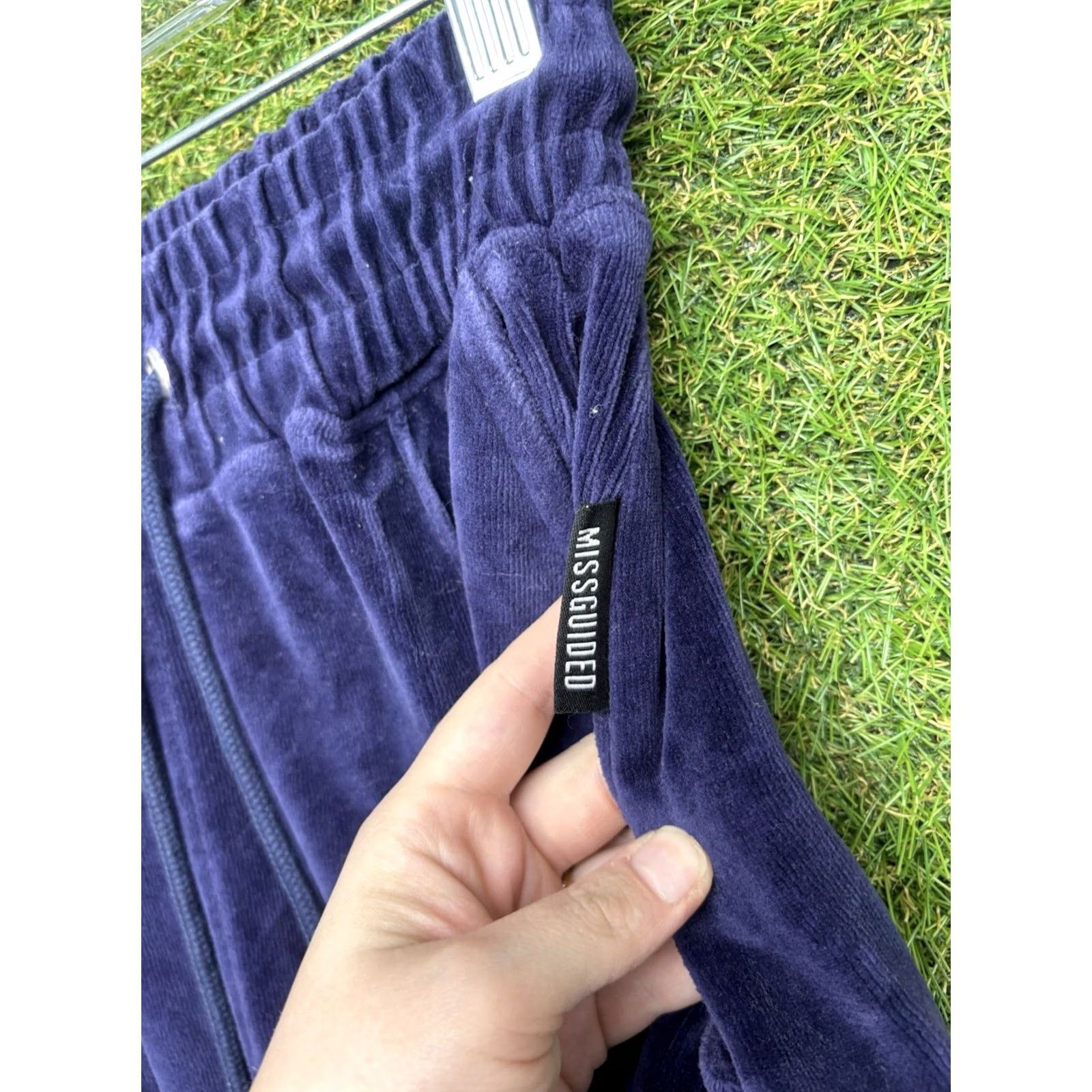 Missguided Missguided x Sean John Sweatpants Womens 2 Velour Joggers Y2K 90s Blue Cotton Blend Velour Wide-Leg Jogger XS-2 26in 30in Womens Size 26" / US 2 / IT 38 - 6 Thumbnail