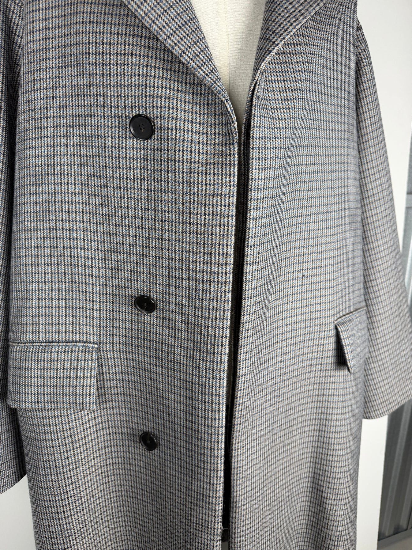 Auralee Double Face Check Soutien Collar Coat Size US XL / EU 56 / 4 - 6 Thumbnail