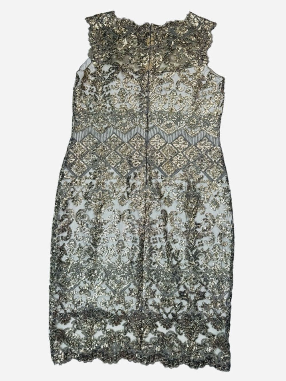 Tadashi Shoji NWT New Tadashi Shoji Delta Embroidered Sequin Dress In Smo Size XXL / US 16-18 / IT 52-54 - 3 Thumbnail