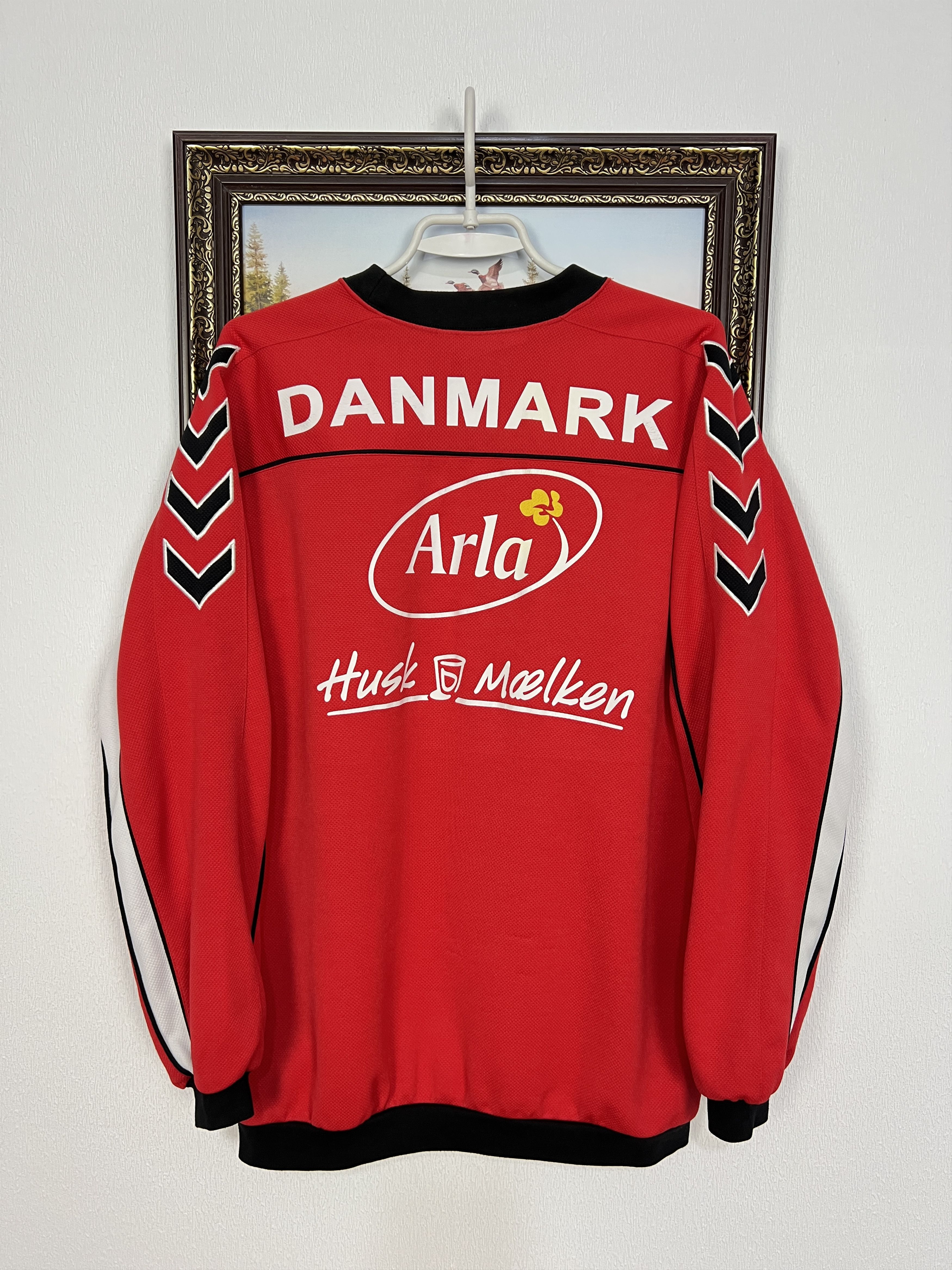 Hummel Denmark Football Sweatshirt Soccer Crewneck Track Top Size US M / EU 48-50 / 2 - 8 Thumbnail