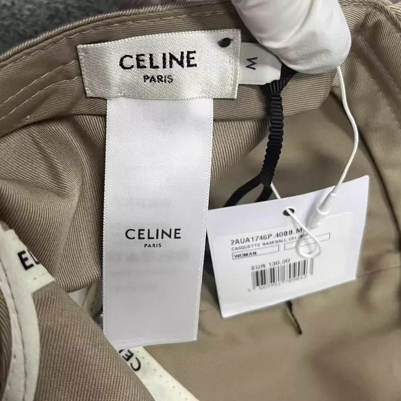 Celine Celine Khaki Gray Logo Embroidered Baseball Cap Size ONE SIZE - 3 Thumbnail