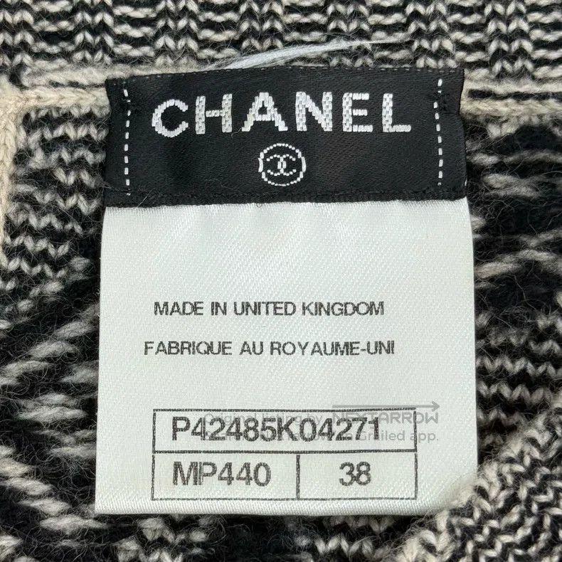 Chanel Chanel Beige black cashmere waisted medium and long cardig Size XS / US 0-2 / IT 36-38 - 5 Thumbnail