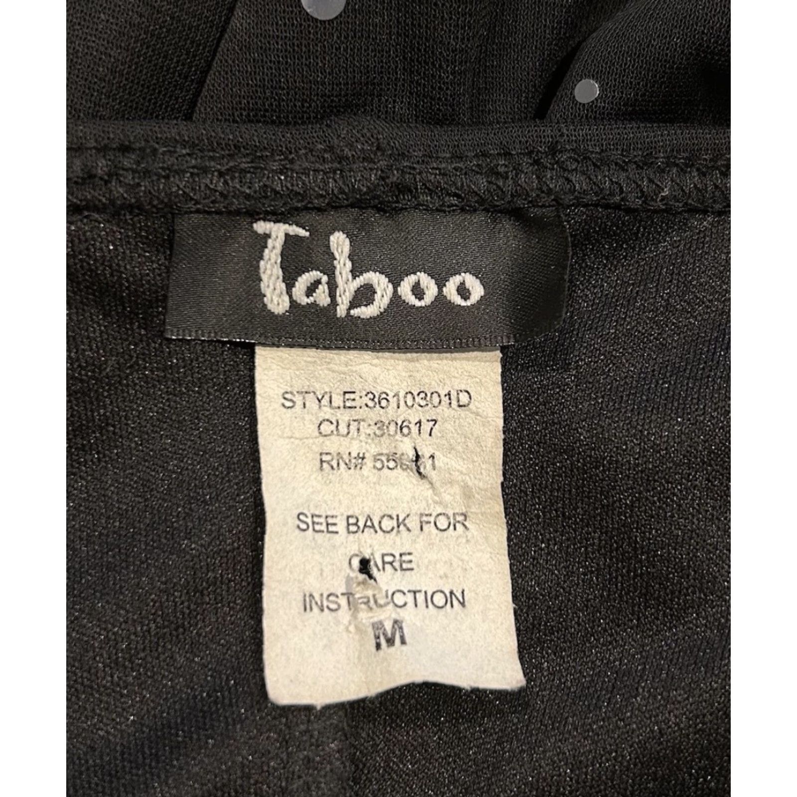 Vintage VINTAGE Taboo Dress Midi Black Sequin Rhinestone Sparkles Y2K 90s Floral V-Neck Sleeveless Party Womens Medium Size M / US 6-8 / IT 42-44 - 5 Thumbnail
