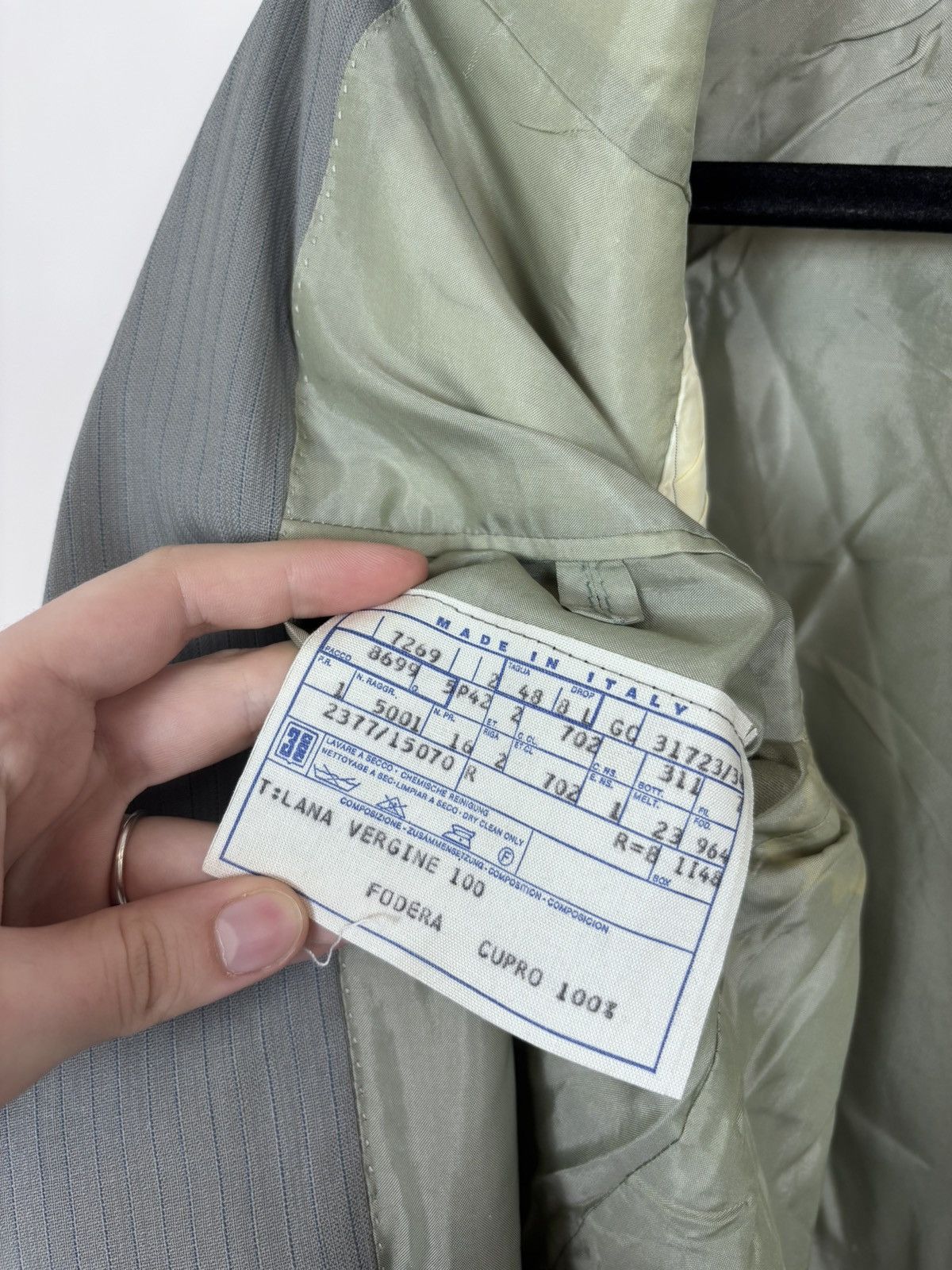 Corneliani Corneliani Men’s Vintage 2-Piece Grey Pinstripe Wool Suit Size 38R - 10 Thumbnail