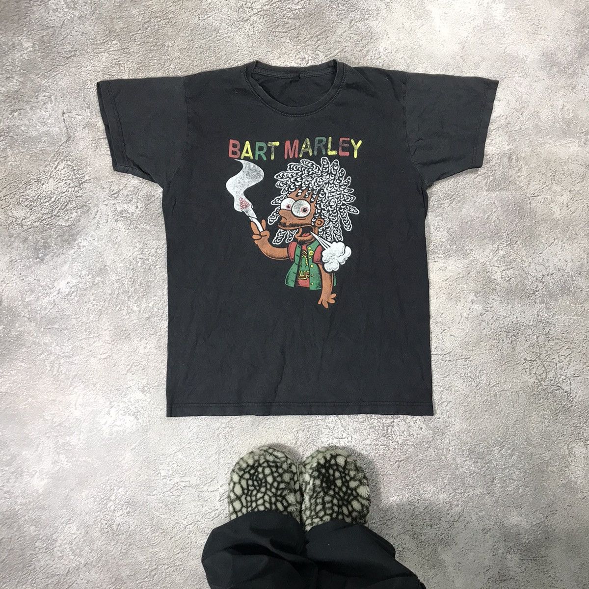Vintage Vintage Y2K Bart Marley Graphic Tee Streetwear Skate Slim M Size US M / EU 48-50 / 2 - 1 Thumbnail