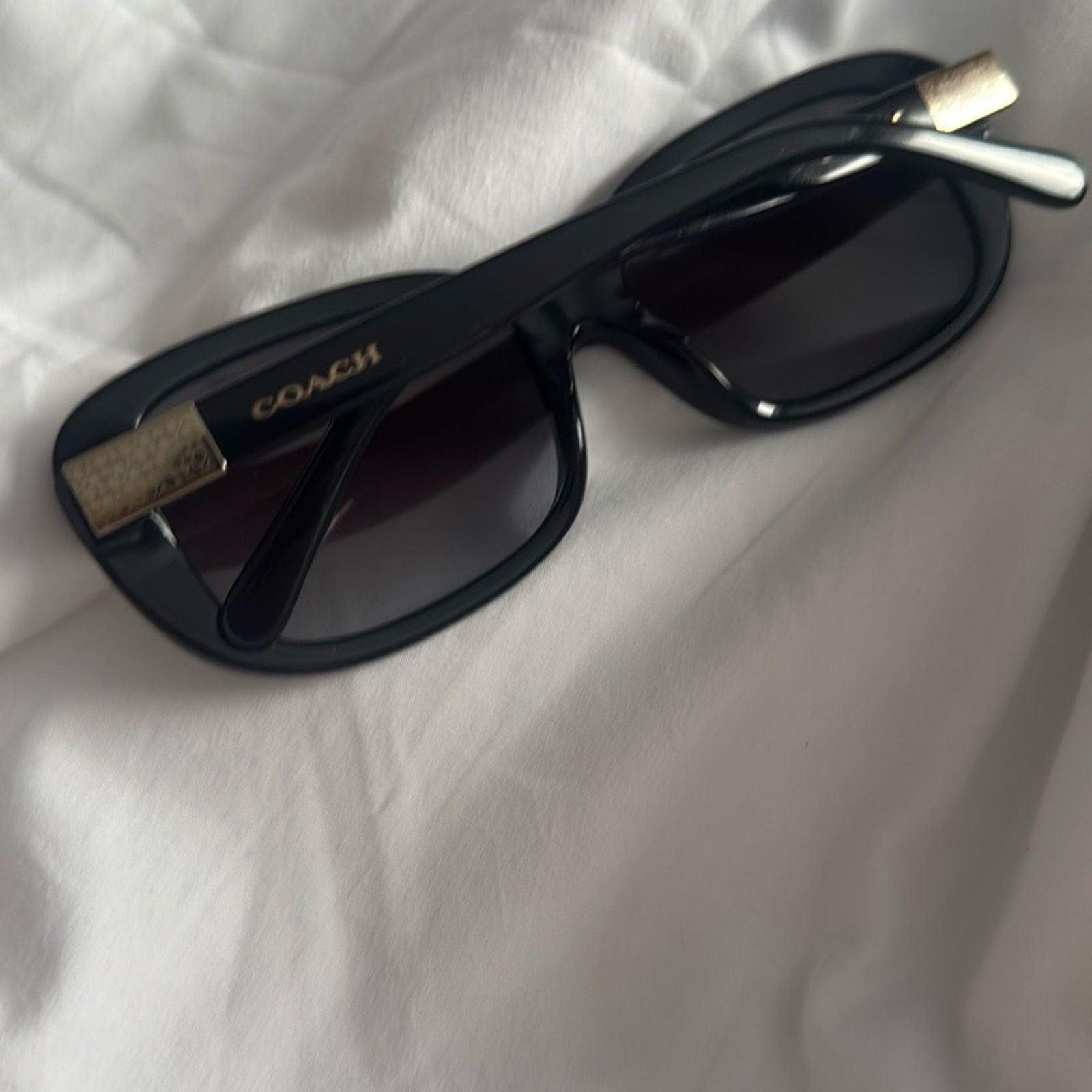 Coach Coach Black Oversized Square Sunglasses Size ONE SIZE - 6 Thumbnail