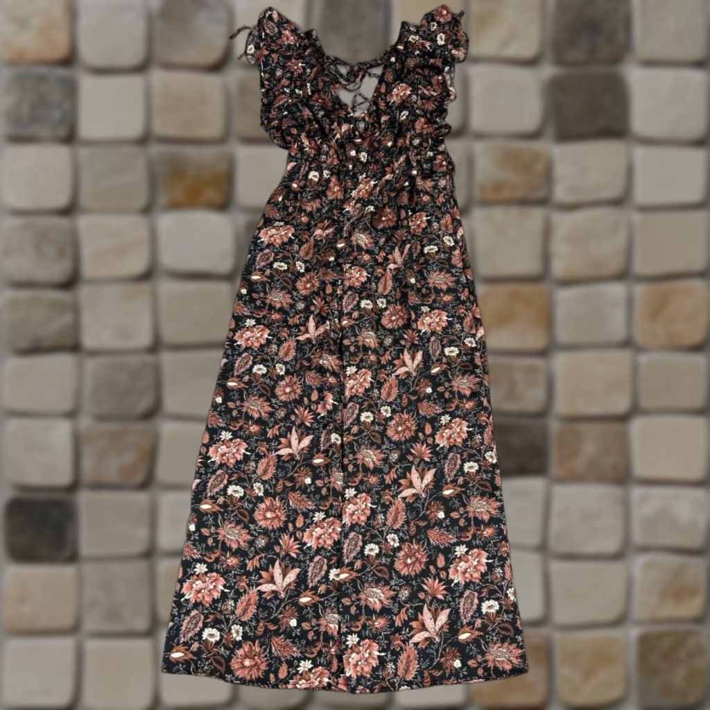 Madewell Madewell Jumpsuit Womens Medium Black Pink Floral New Size 32" / US 10 / IT 46 - 1 Thumbnail
