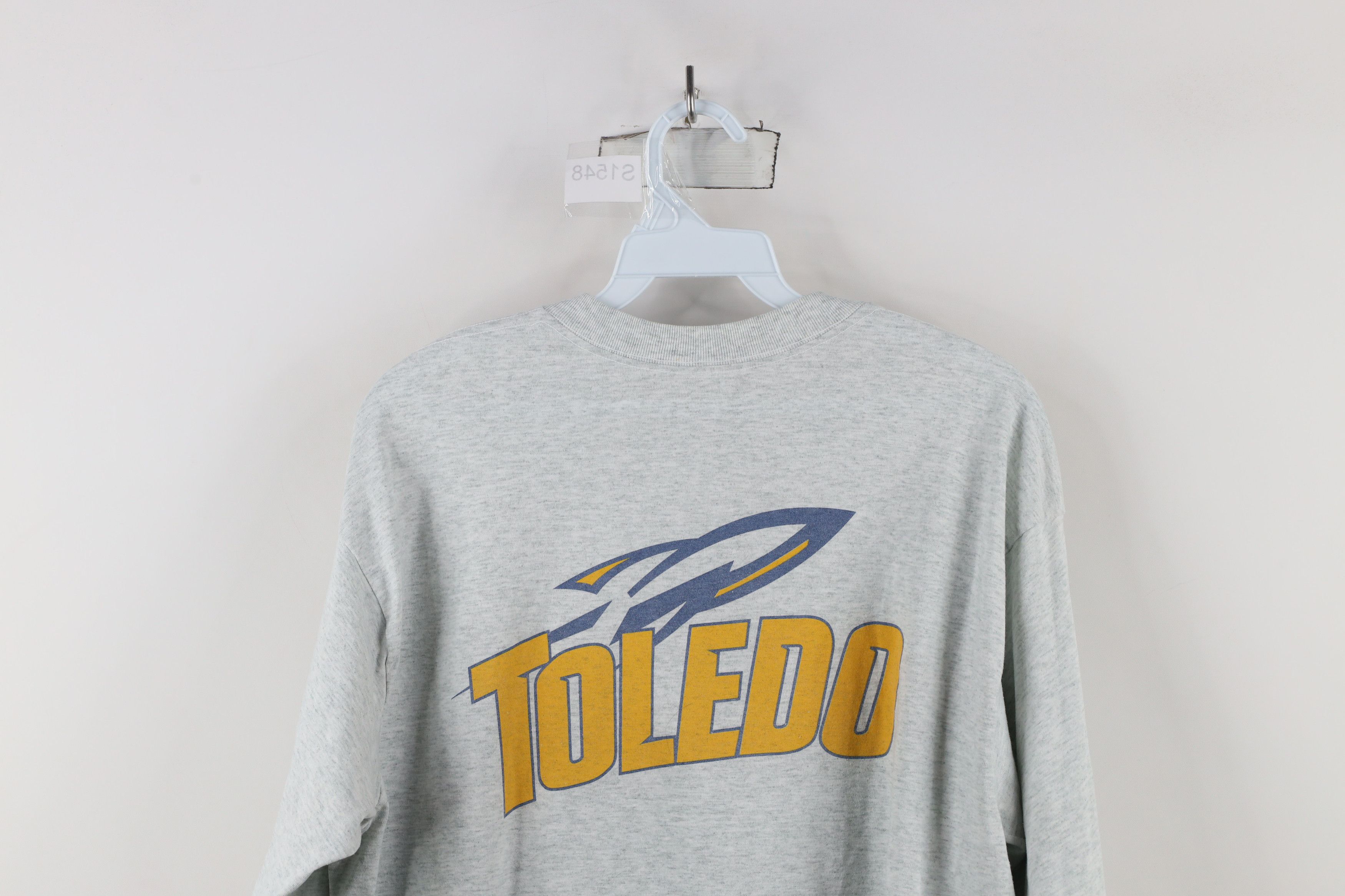 Vintage Vintage 90s University of Toledo Long Sleeve T-Shirt Gray Size US L / EU 52-54 / 3 - 13 Thumbnail