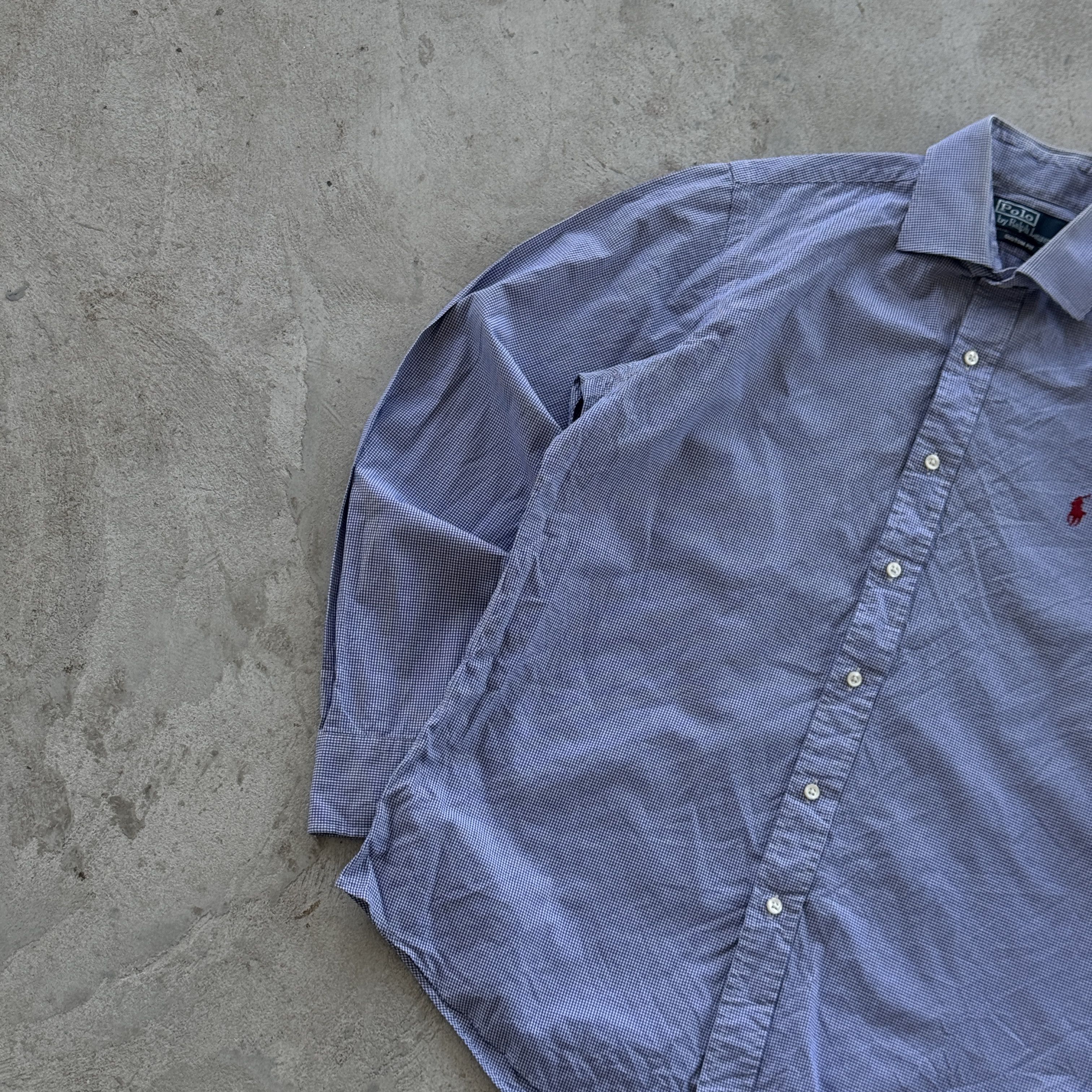 Polo Ralph Lauren Polo Ralph Lauren Blue Gingham Check Custom Fit Shirt M Size US L / EU 52-54 / 3 - 3 Thumbnail