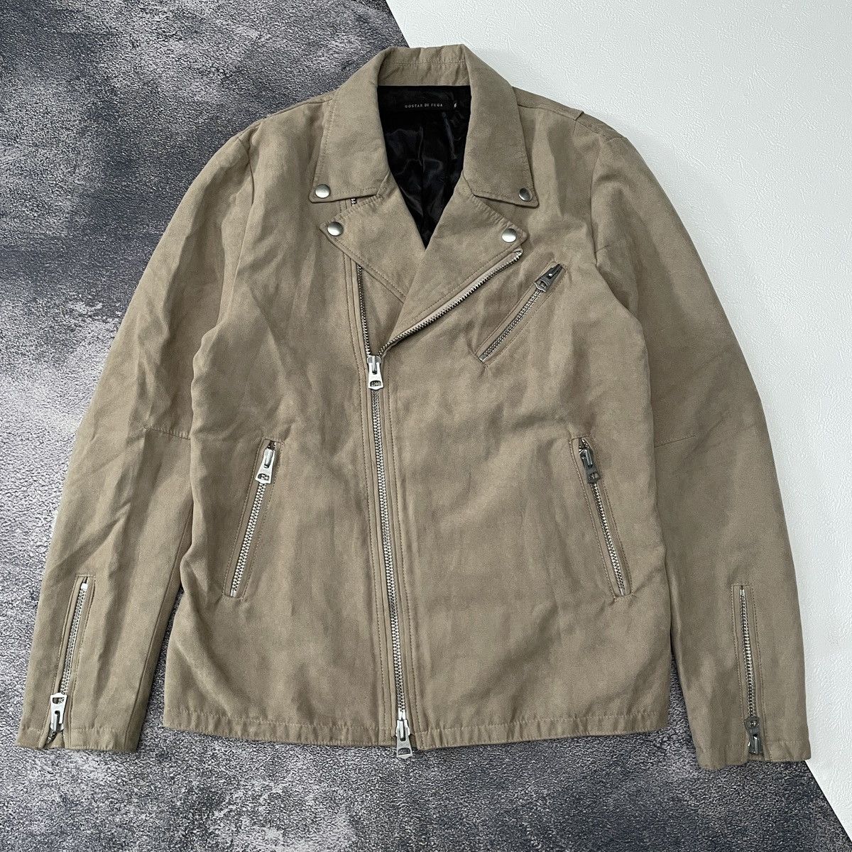 RARE🔥 Gostar De Fuga suede biker jacket