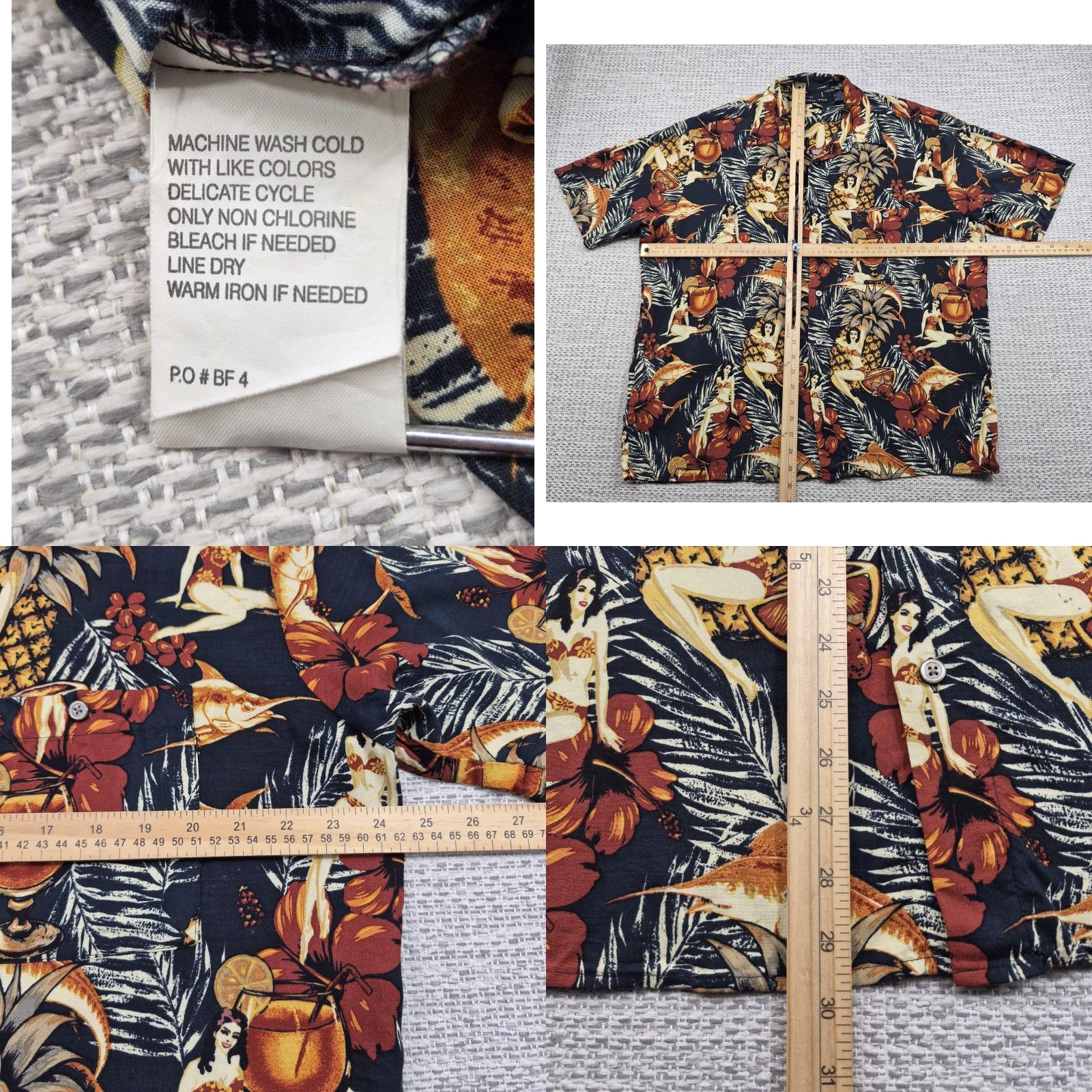 ALOHAS Natural Issue Hawaiian Button Up Shirt Mens Large L Multicolor Short Sleeve Pockets Breathable Casual Beach Tiki Pin-Up Graphic Print 90s Style? Size US L / EU 52-54 / 3 - 8 Thumbnail