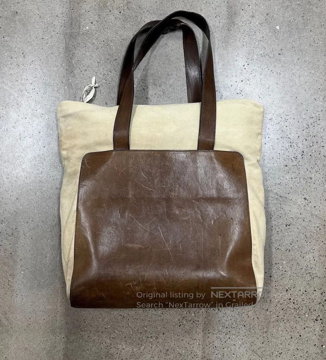 Maison Margiela Maison Margiela Leather and Canvas Tote Bag. Size ONE SIZE - 5 Thumbnail