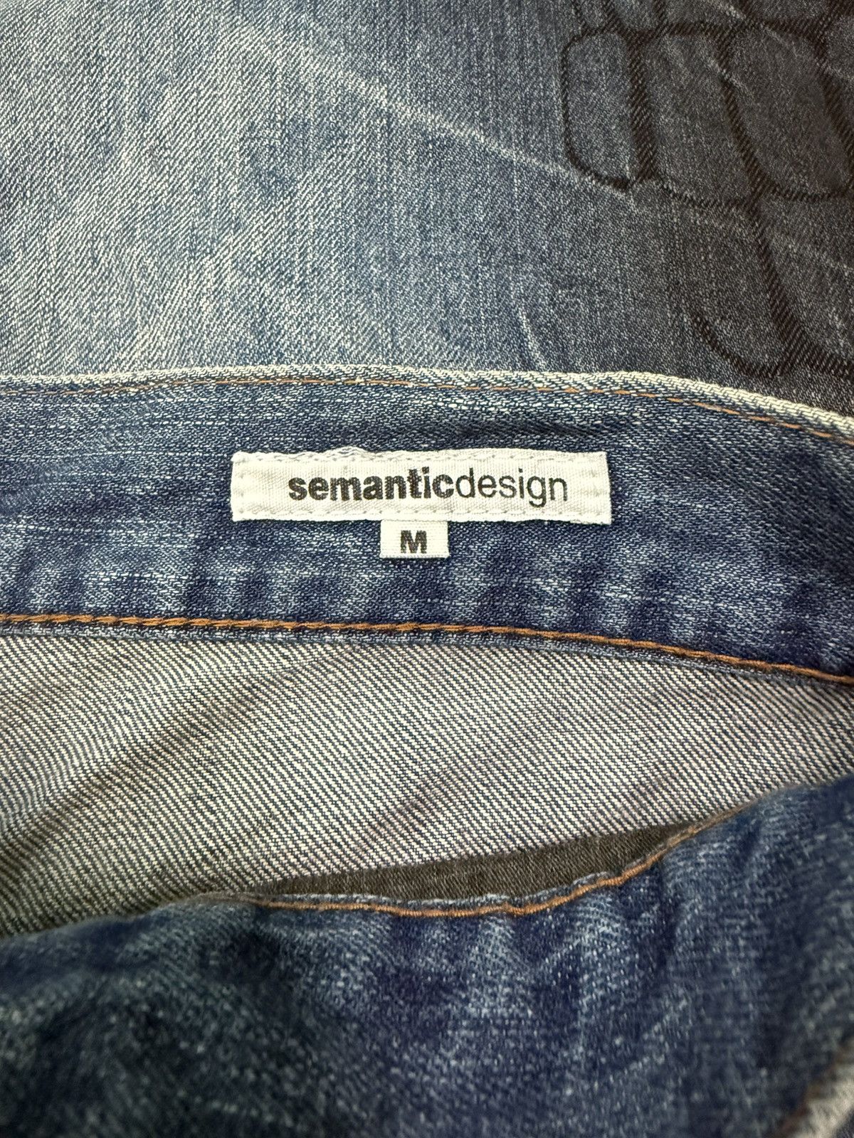 If Six Was Nine RARE SEMANTIC DESIGN FLARE JEANS Size US 31 - 12 Thumbnail